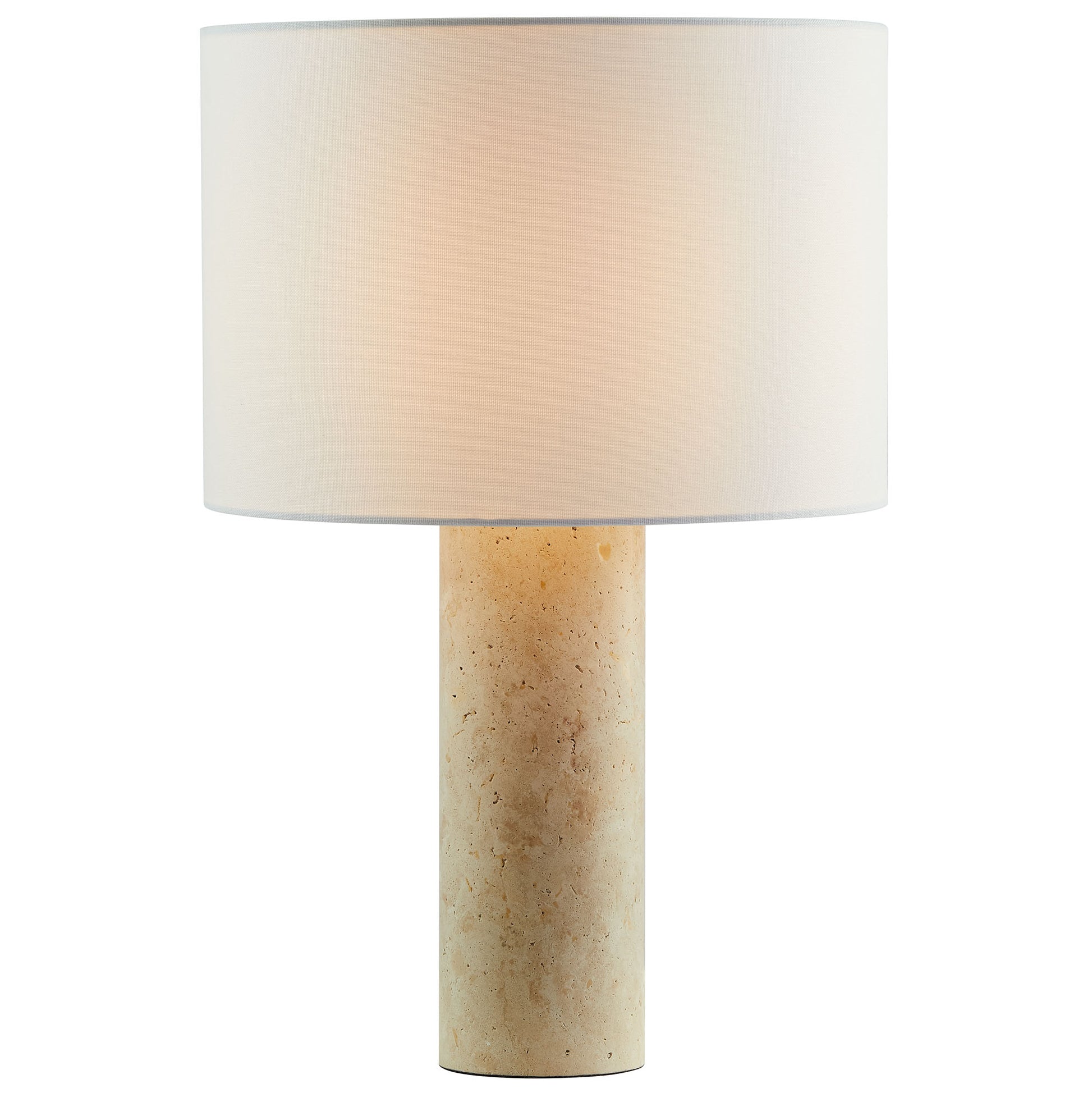 Zenith Travertine Table Lamp With Fabric Drum Shade by Modway - Best Buy Furniture