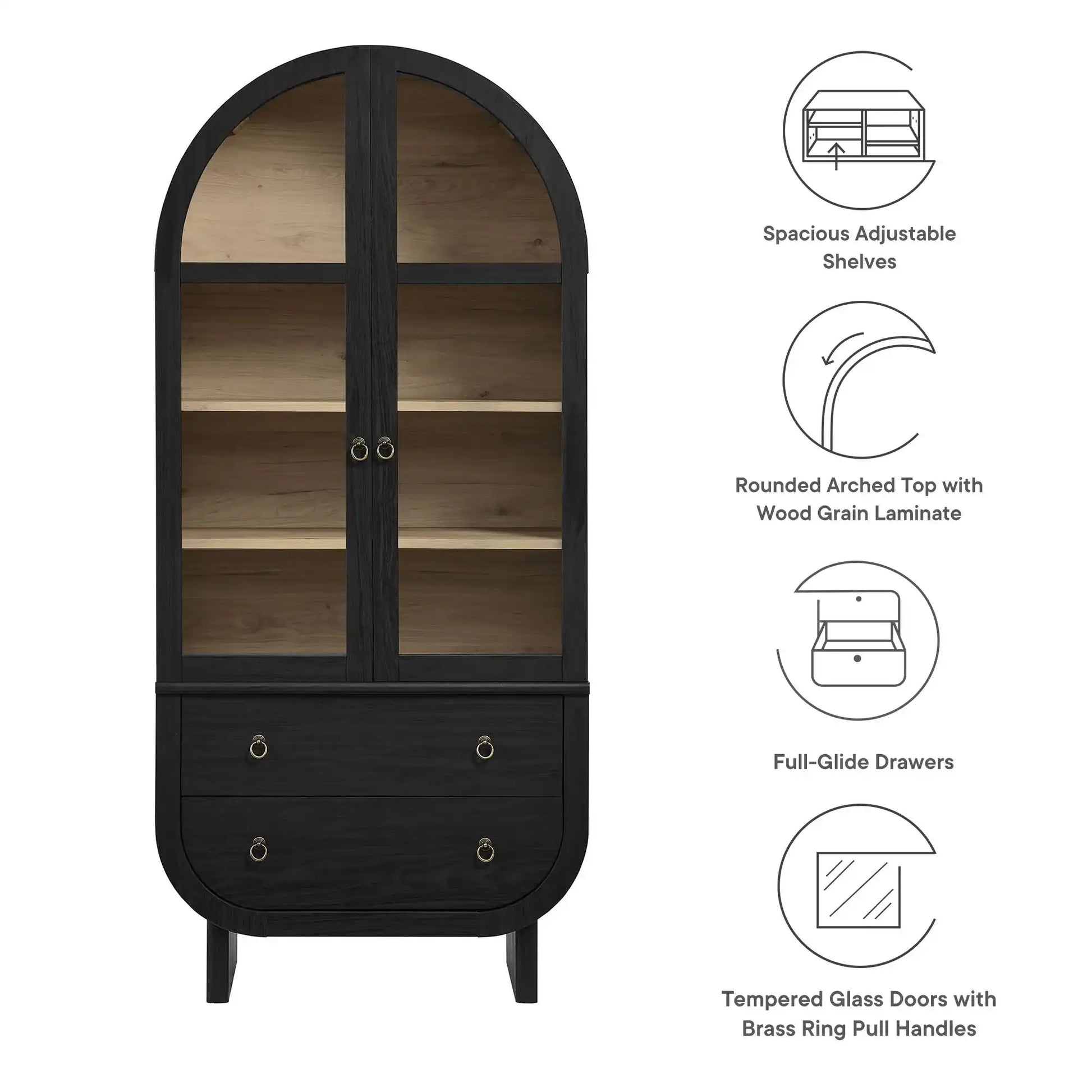 Nyx Arched Display Cabinet - Best Buy Furniture