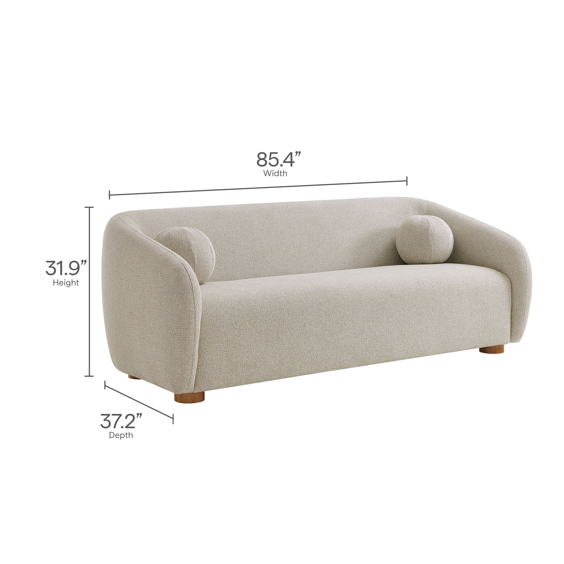 Holland 85" Chenille Fabric Sofa by Modway - Best Buy Furniture