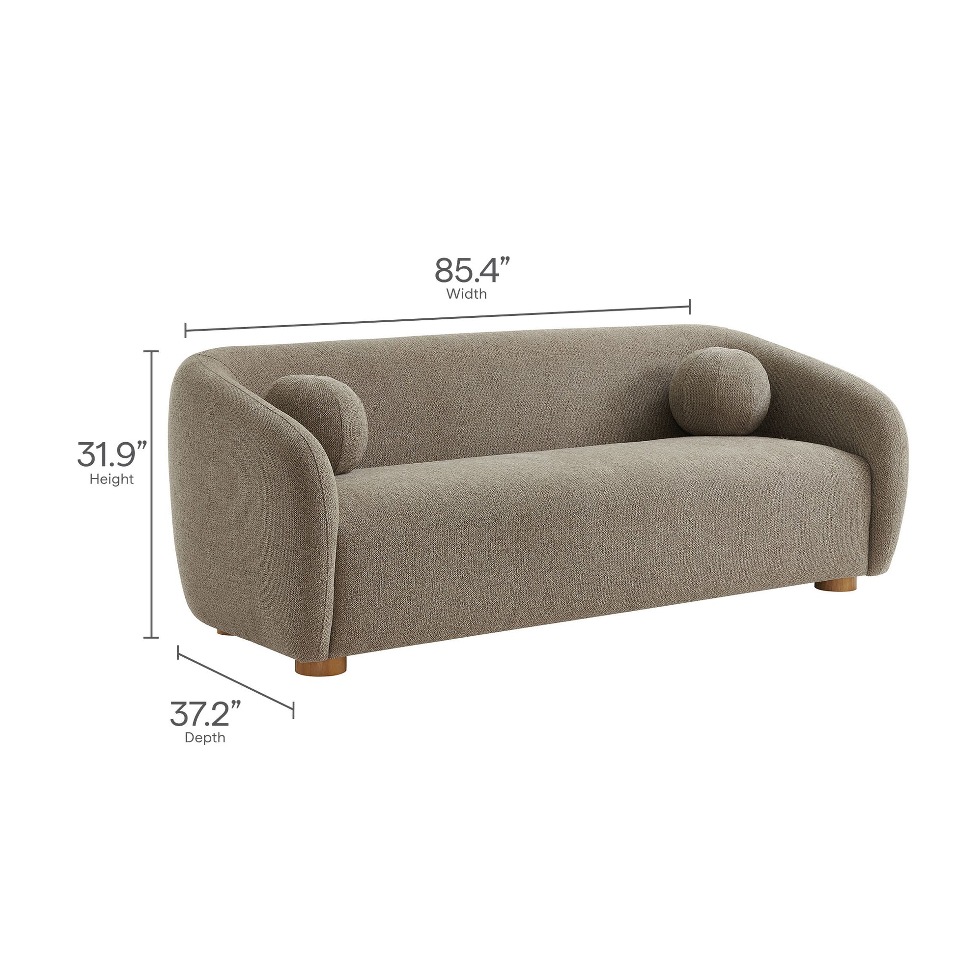 Holland 85" Chenille Fabric Sofa by Modway - Best Buy Furniture