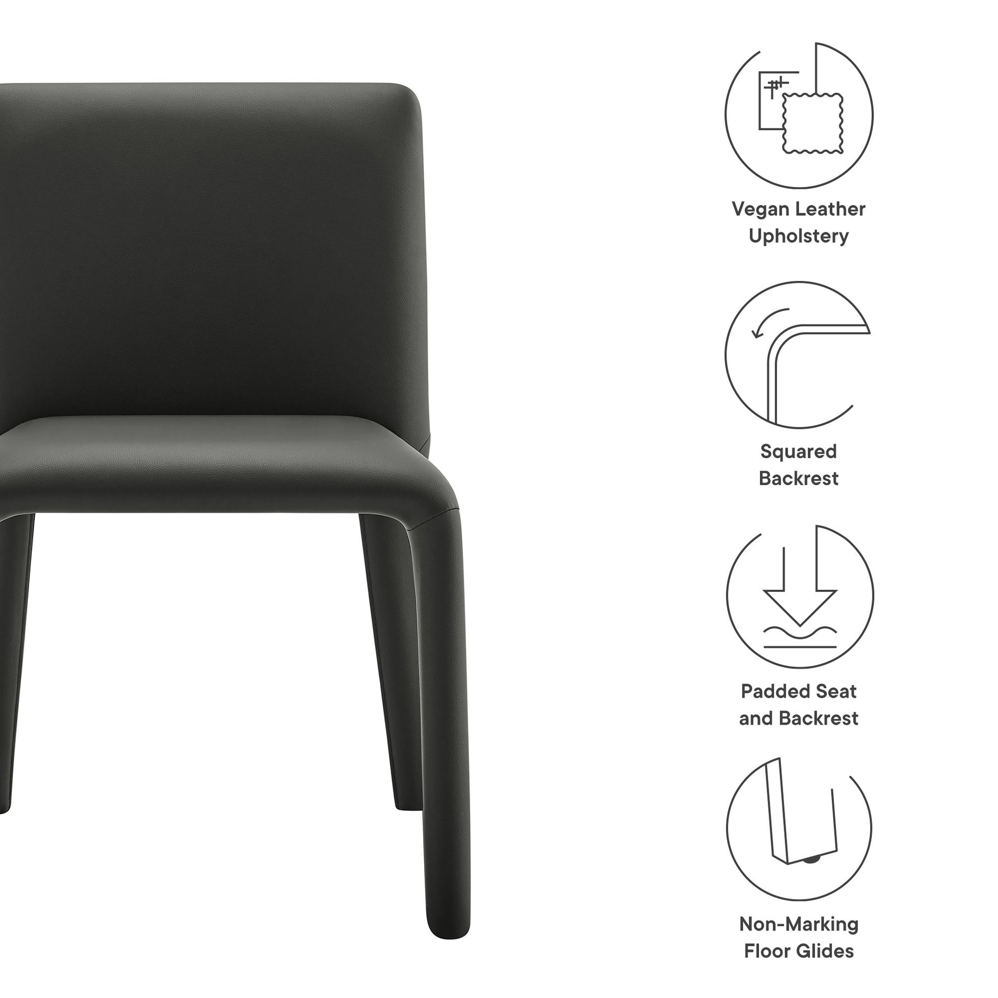 Rhodes Vegan Leather Upholstered Dining Chair by Modway - Best Buy Furniture