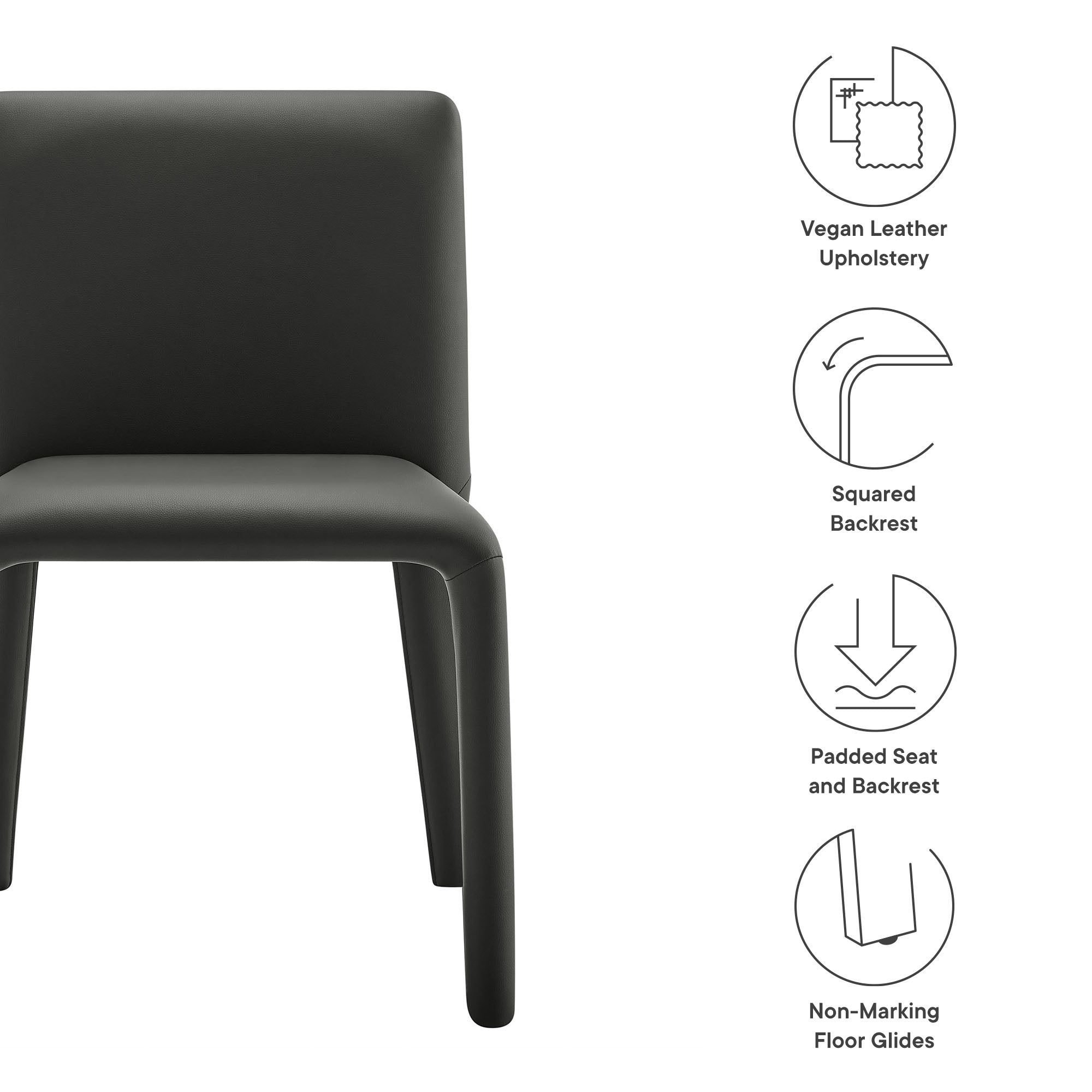 Rhodes Vegan Leather Upholstered Dining Chair by Modway - Best Buy Furniture