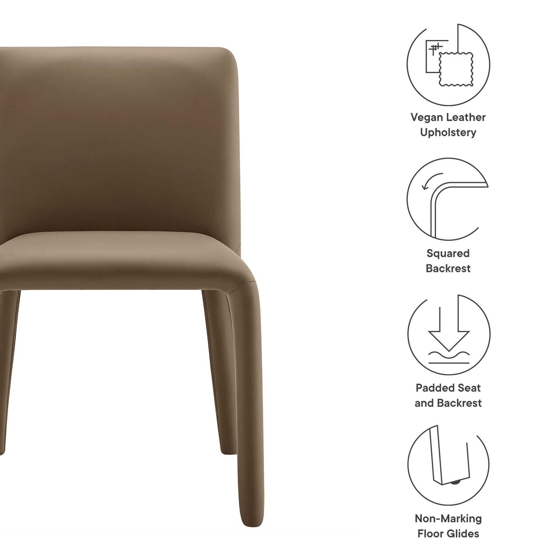 Rhodes Vegan Leather Upholstered Dining Chair by Modway - Best Buy Furniture