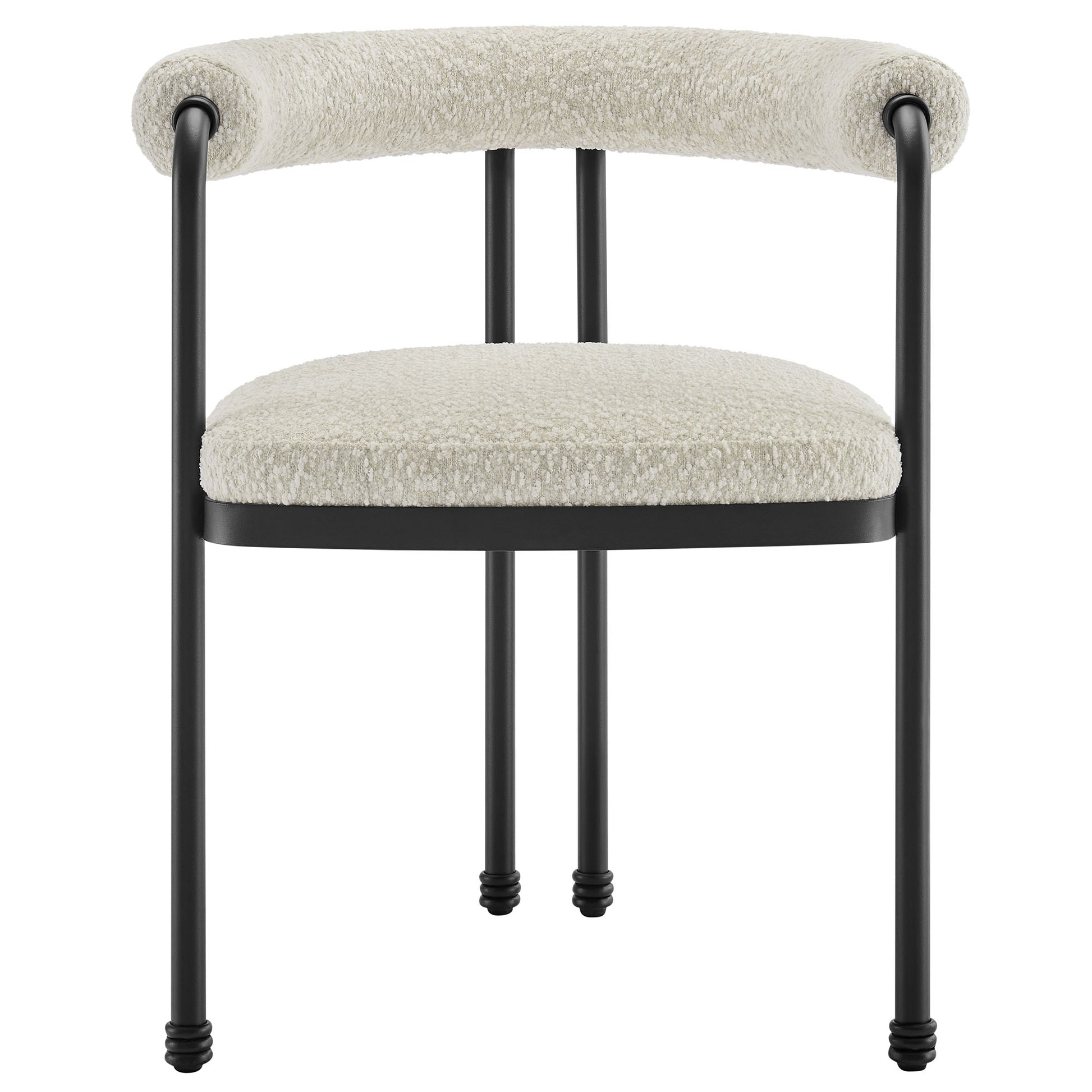 Turin Curved Back Boucle and Metal Dining Accent Chair by Modway - Best Buy Furniture