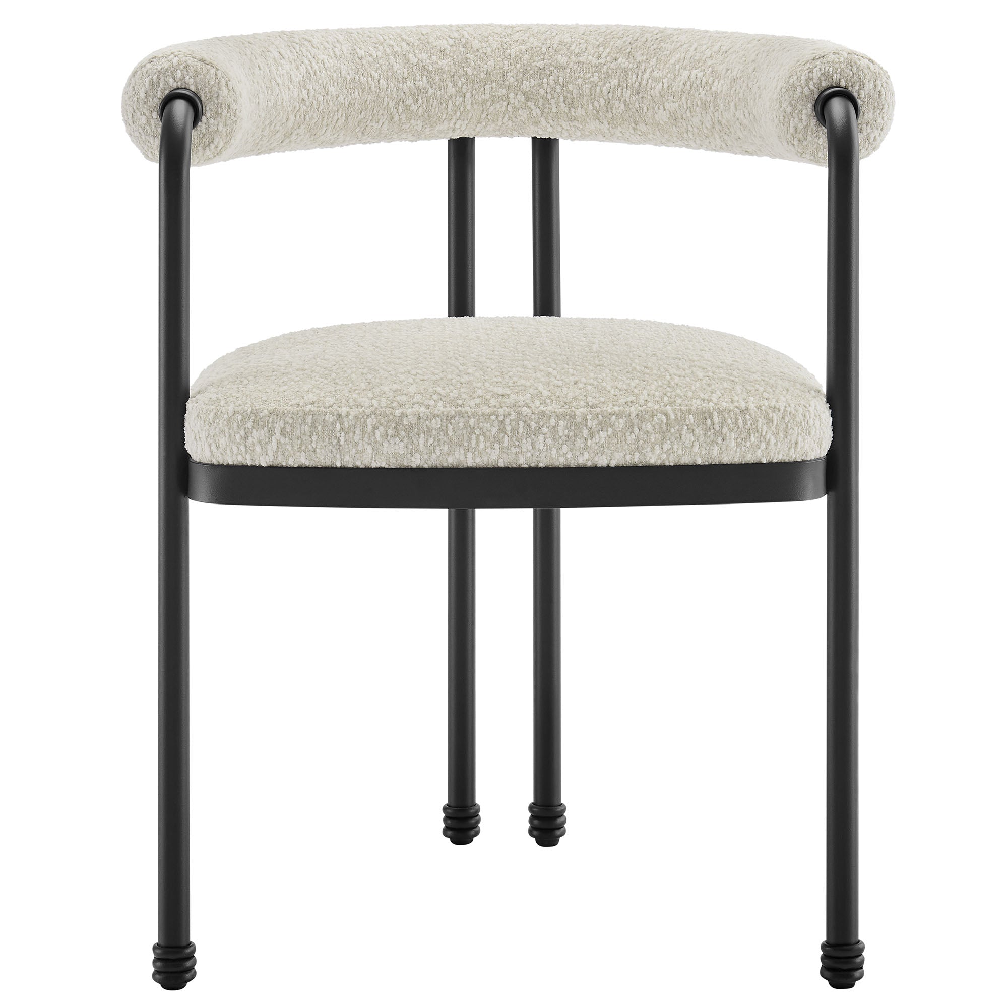 Turin Curved Back Boucle and Metal Dining Accent Chair by Modway - Best Buy Furniture