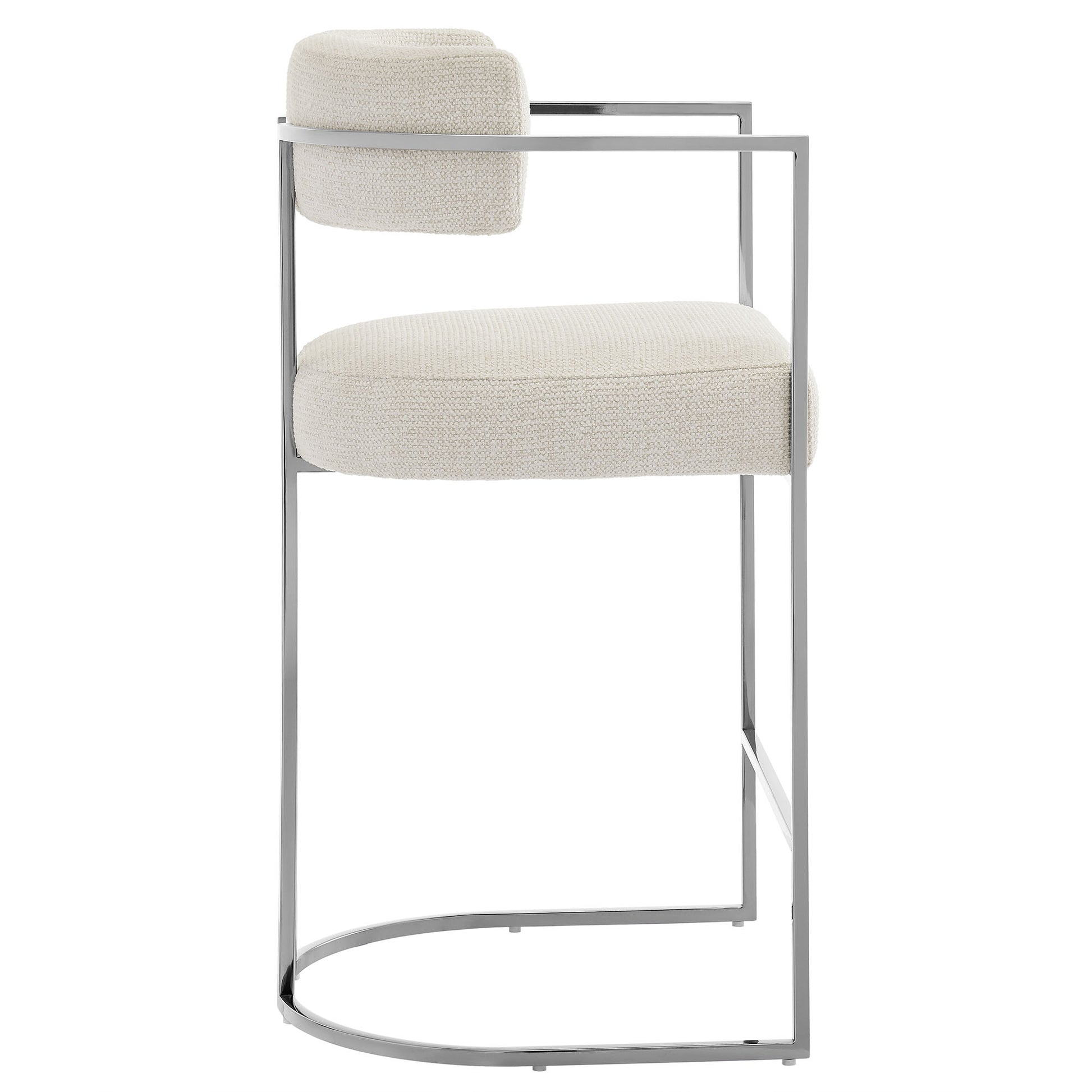 Huron Curved Back Fabric and Metal Counter Stool by Modway - Best Buy Furniture