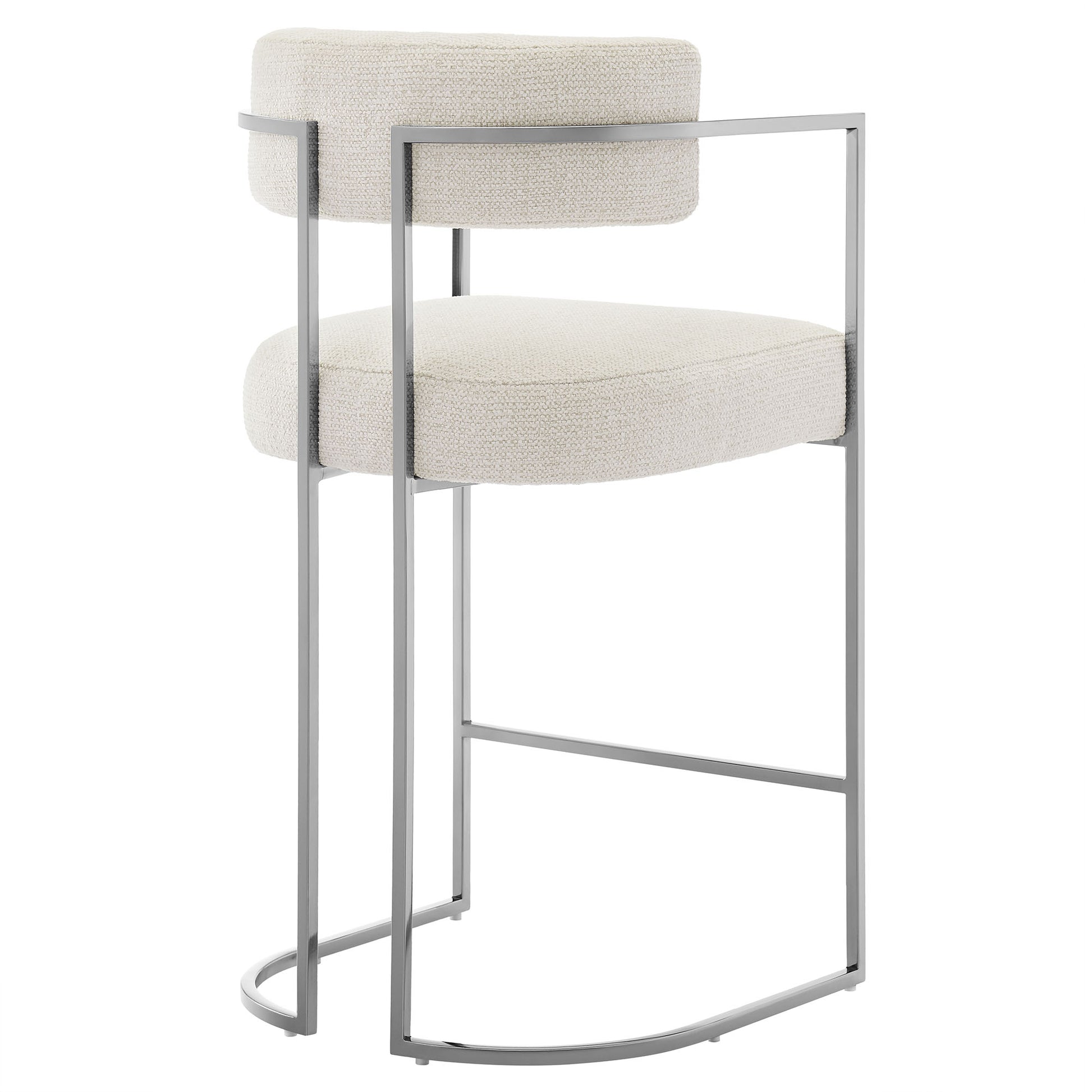 Huron Curved Back Fabric and Metal Counter Stool by Modway - Best Buy Furniture