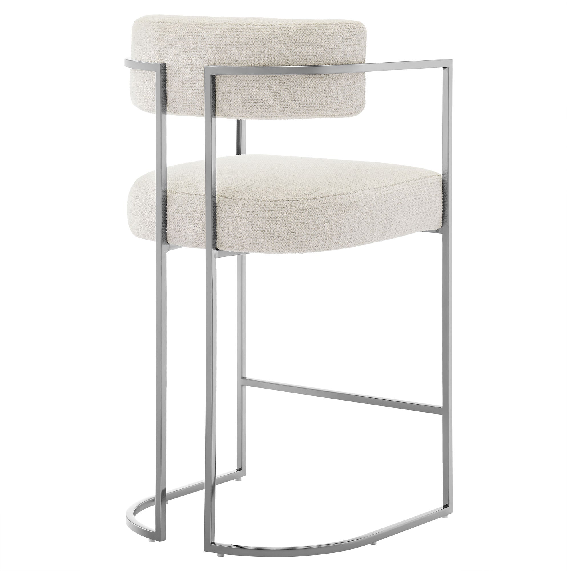 Huron Curved Back Fabric and Metal Counter Stool by Modway - Best Buy Furniture