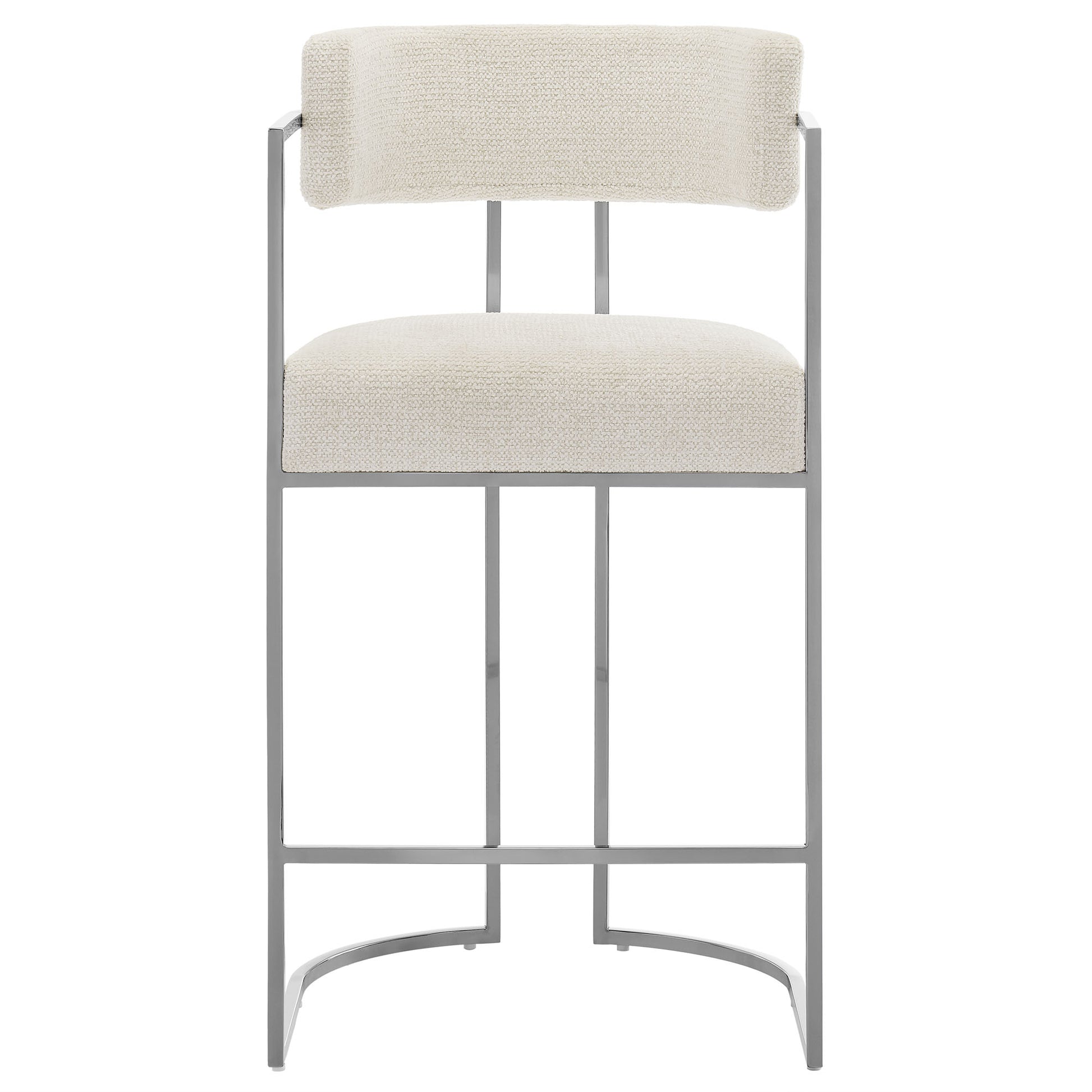 Huron Curved Back Fabric and Metal Counter Stool by Modway - Best Buy Furniture