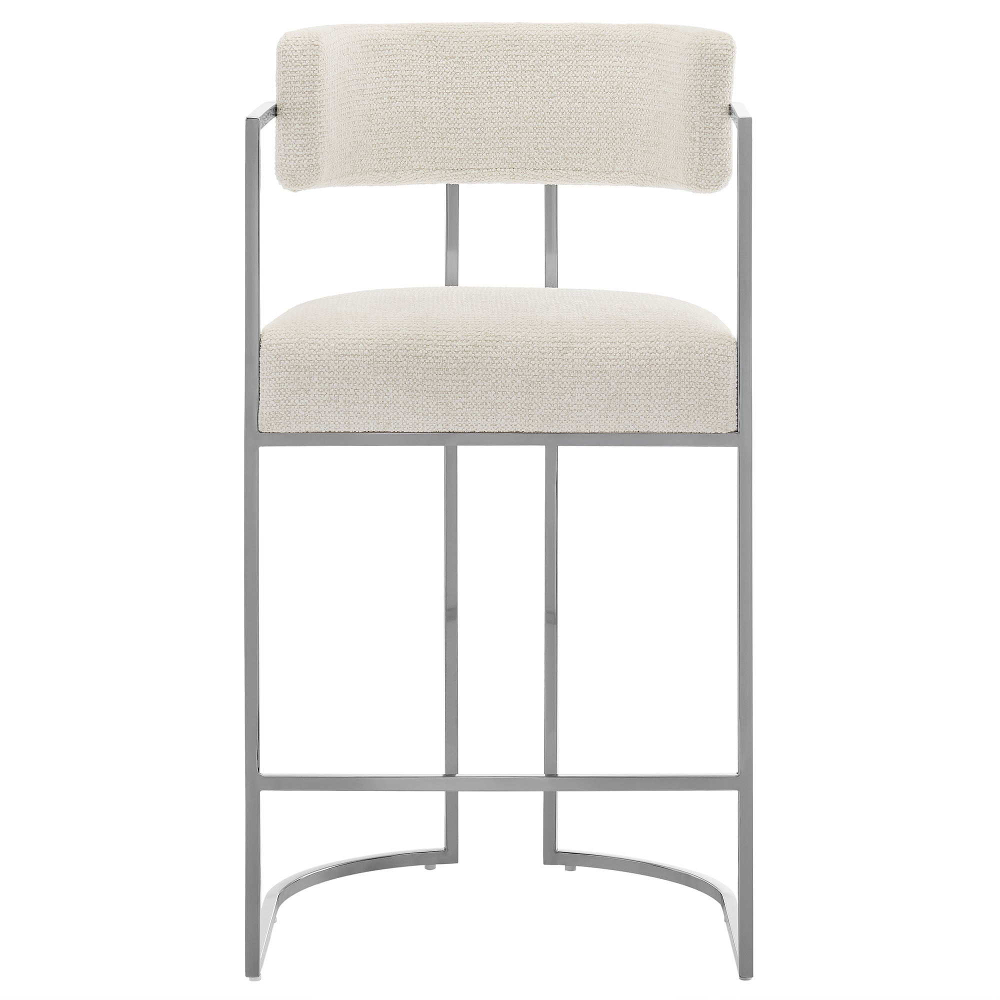 Huron Curved Back Fabric and Metal Counter Stool by Modway - Best Buy Furniture