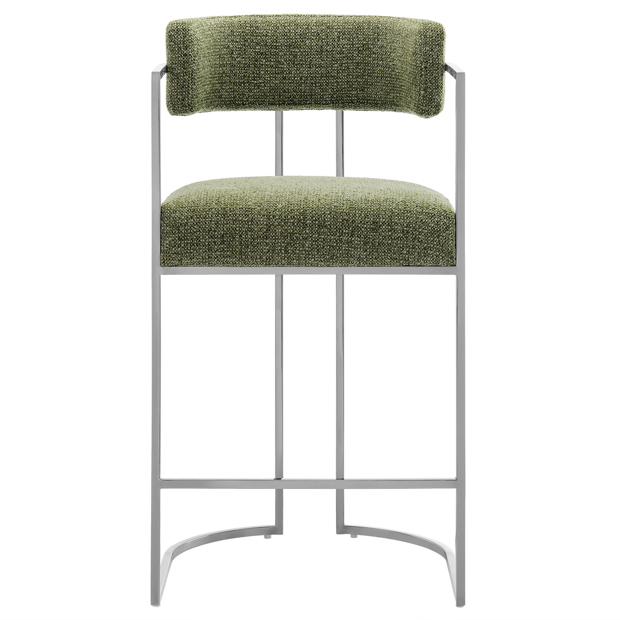 Huron Curved Back Fabric and Metal Counter Stool by Modway - Best Buy Furniture