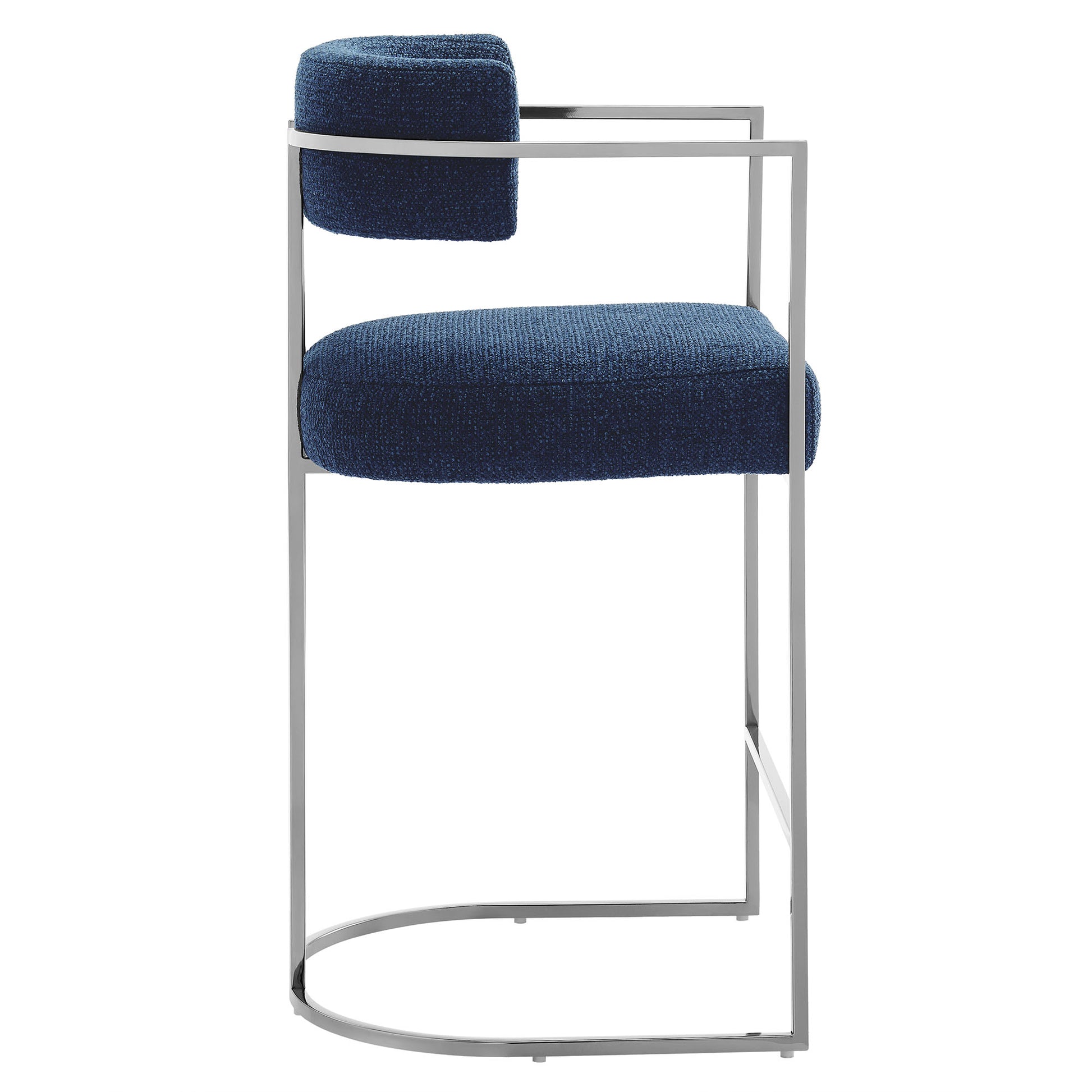 Huron Curved Back Fabric and Metal Counter Stool by Modway - Best Buy Furniture