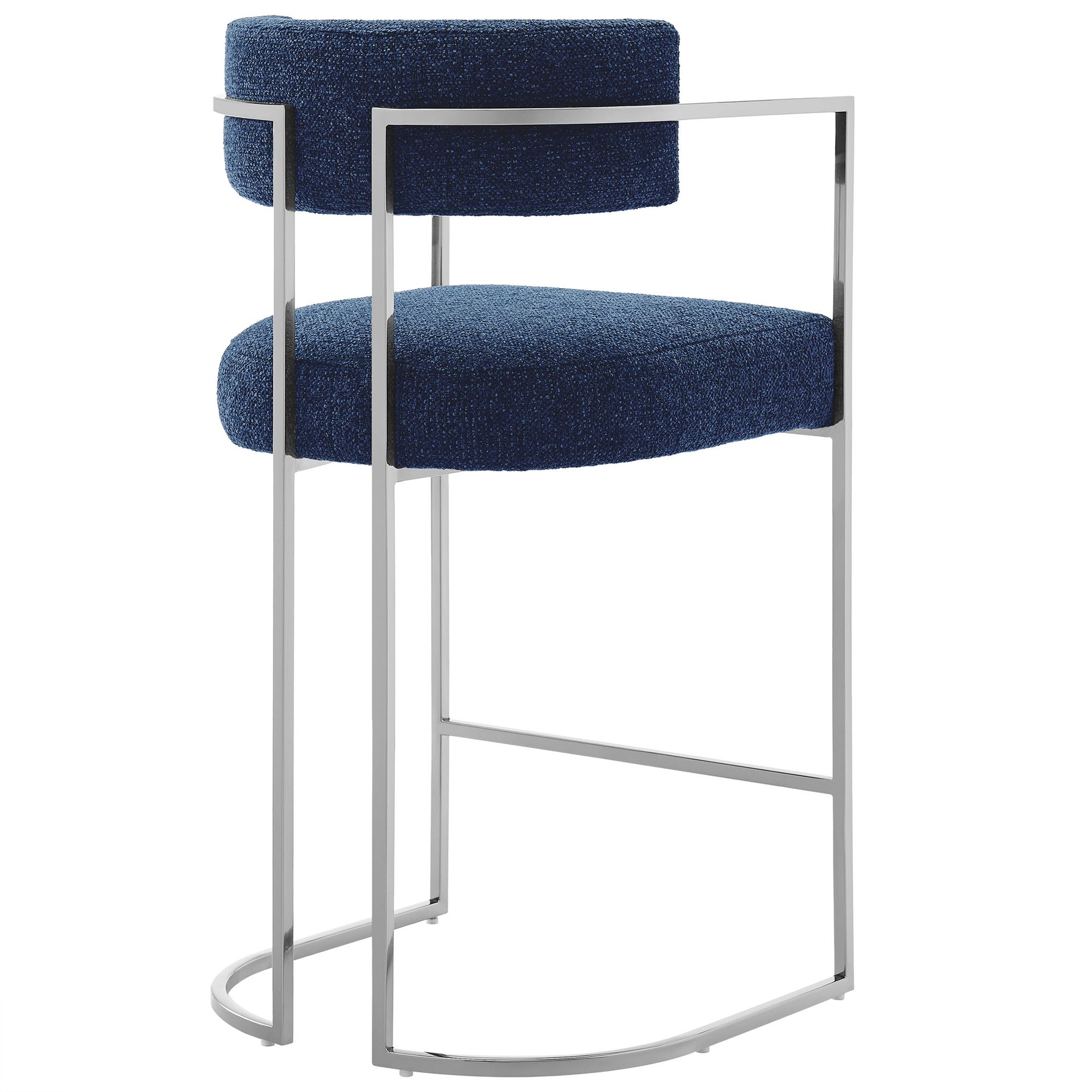 Huron Curved Back Fabric and Metal Counter Stool by Modway - Best Buy Furniture
