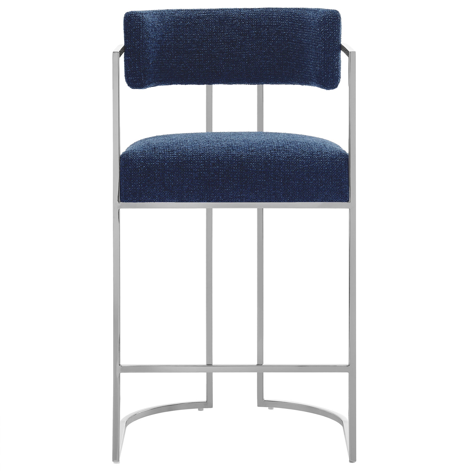 Huron Curved Back Fabric and Metal Counter Stool by Modway - Best Buy Furniture