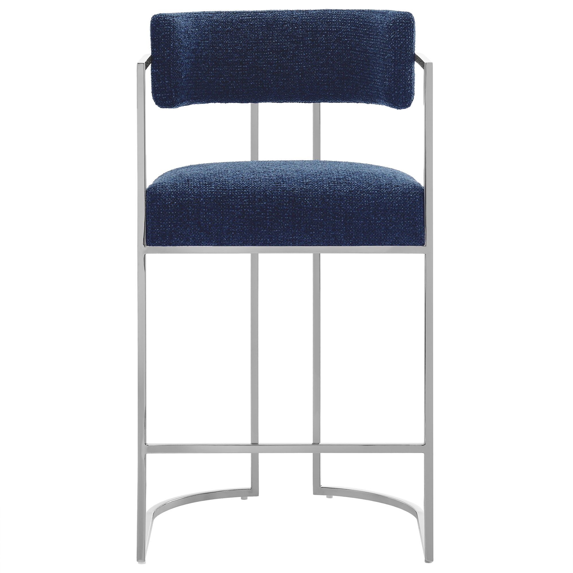 Huron Curved Back Fabric and Metal Counter Stool by Modway - Best Buy Furniture