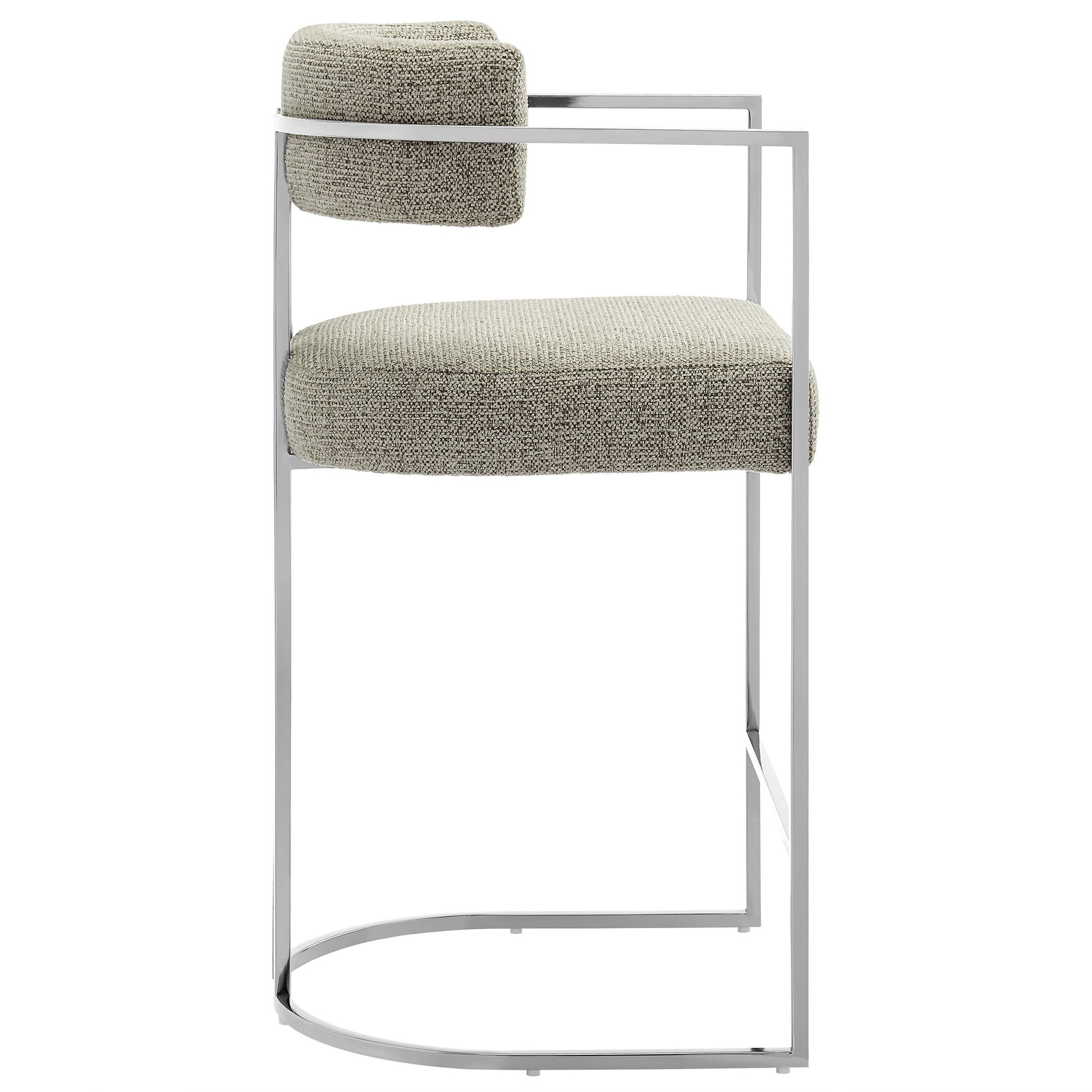 Huron Curved Back Fabric and Metal Counter Stool by Modway - Best Buy Furniture