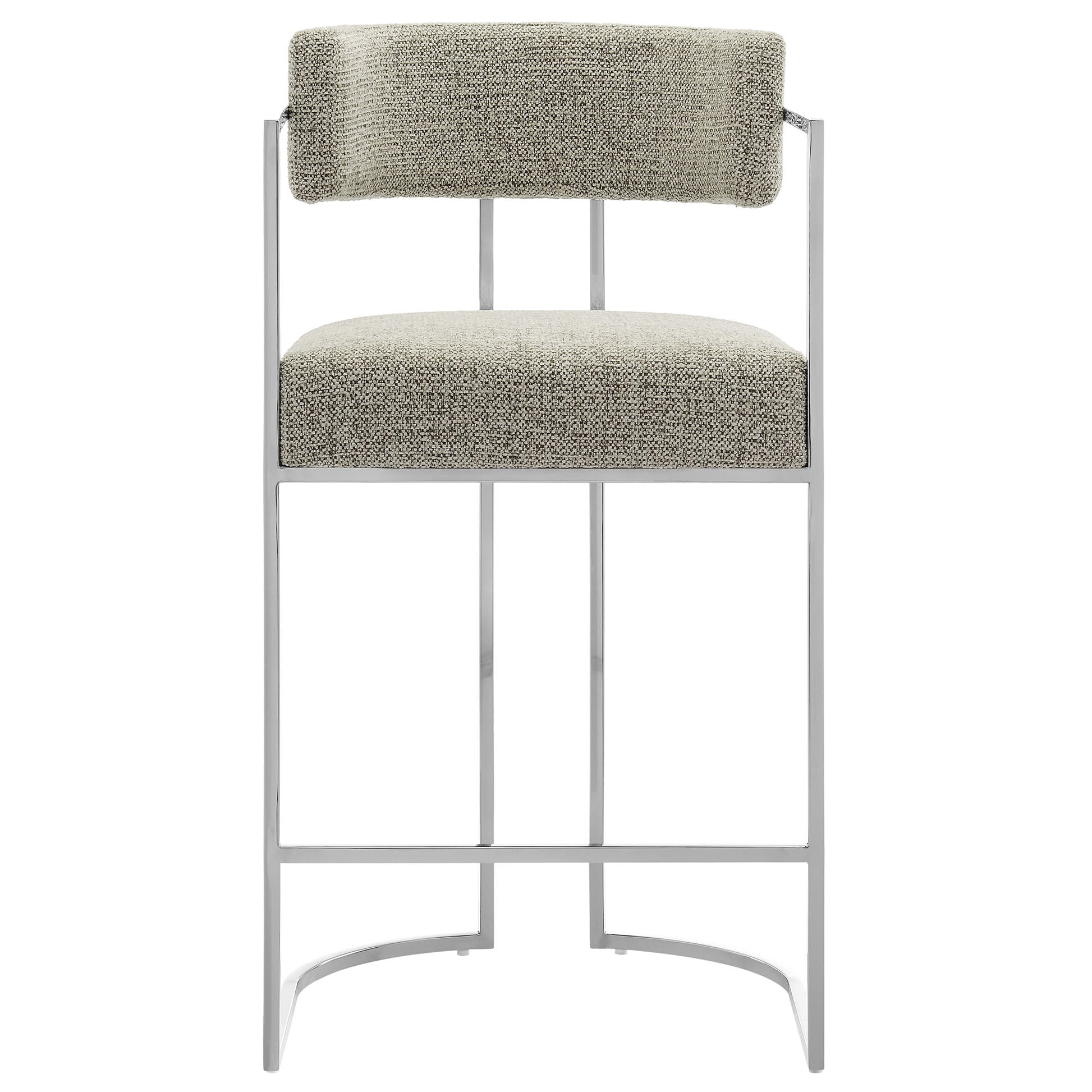 Huron Curved Back Fabric and Metal Counter Stool by Modway - Best Buy Furniture
