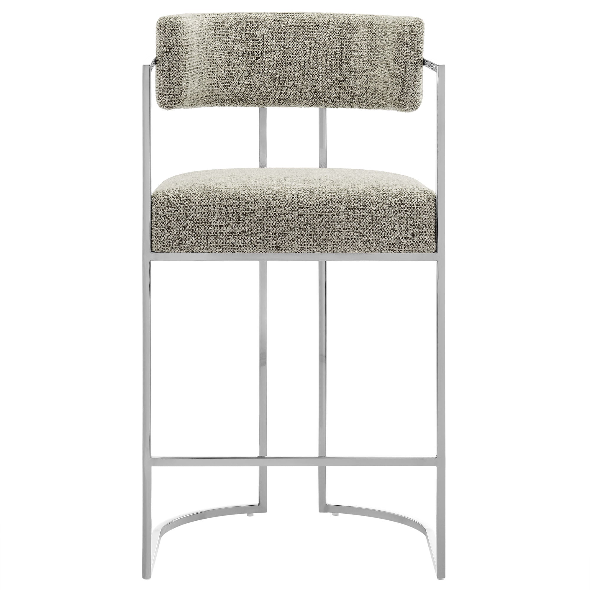 Huron Curved Back Fabric and Metal Counter Stool by Modway - Best Buy Furniture