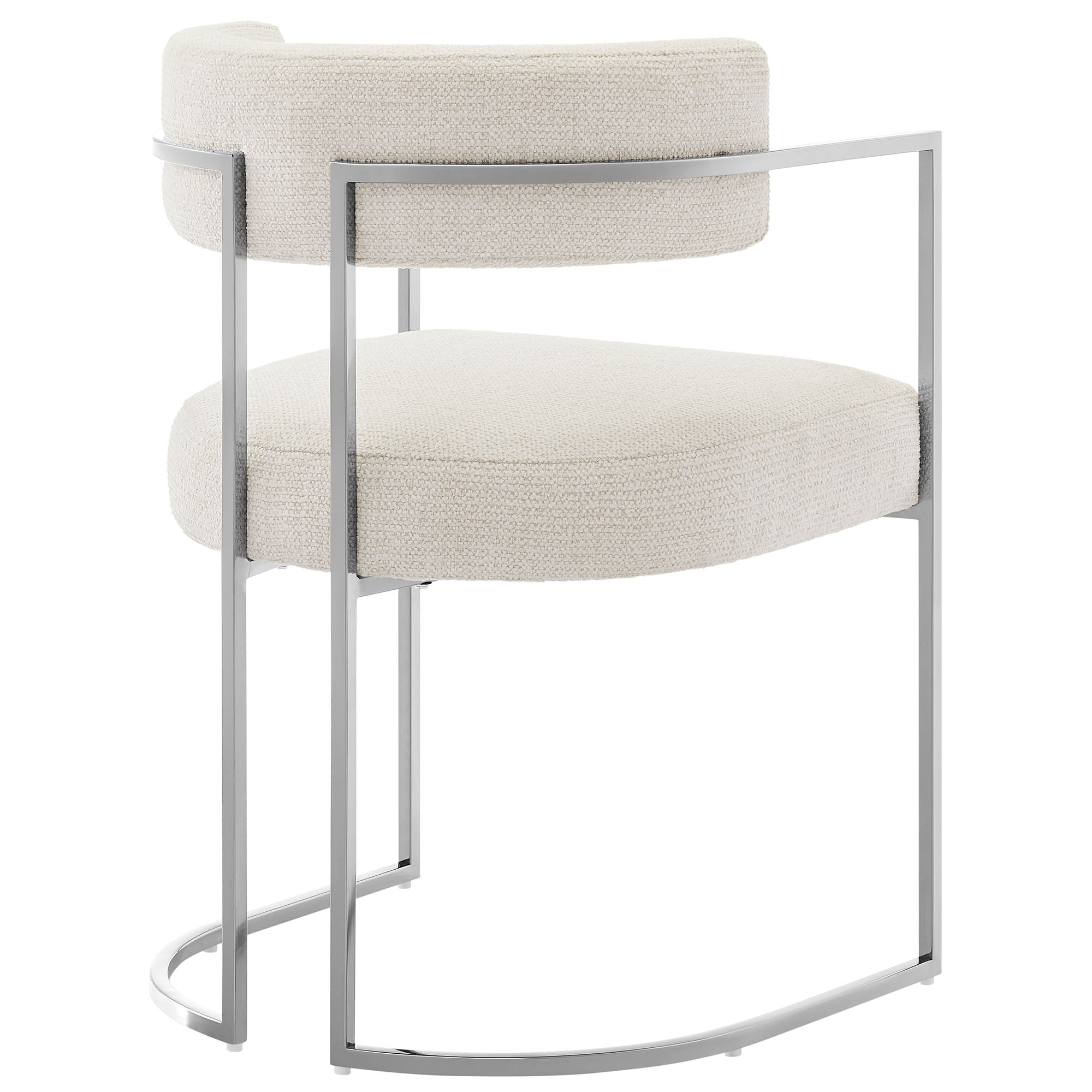 Huron Curved Back Fabric and Metal Dining Accent Chair by Modway - Best Buy Furniture
