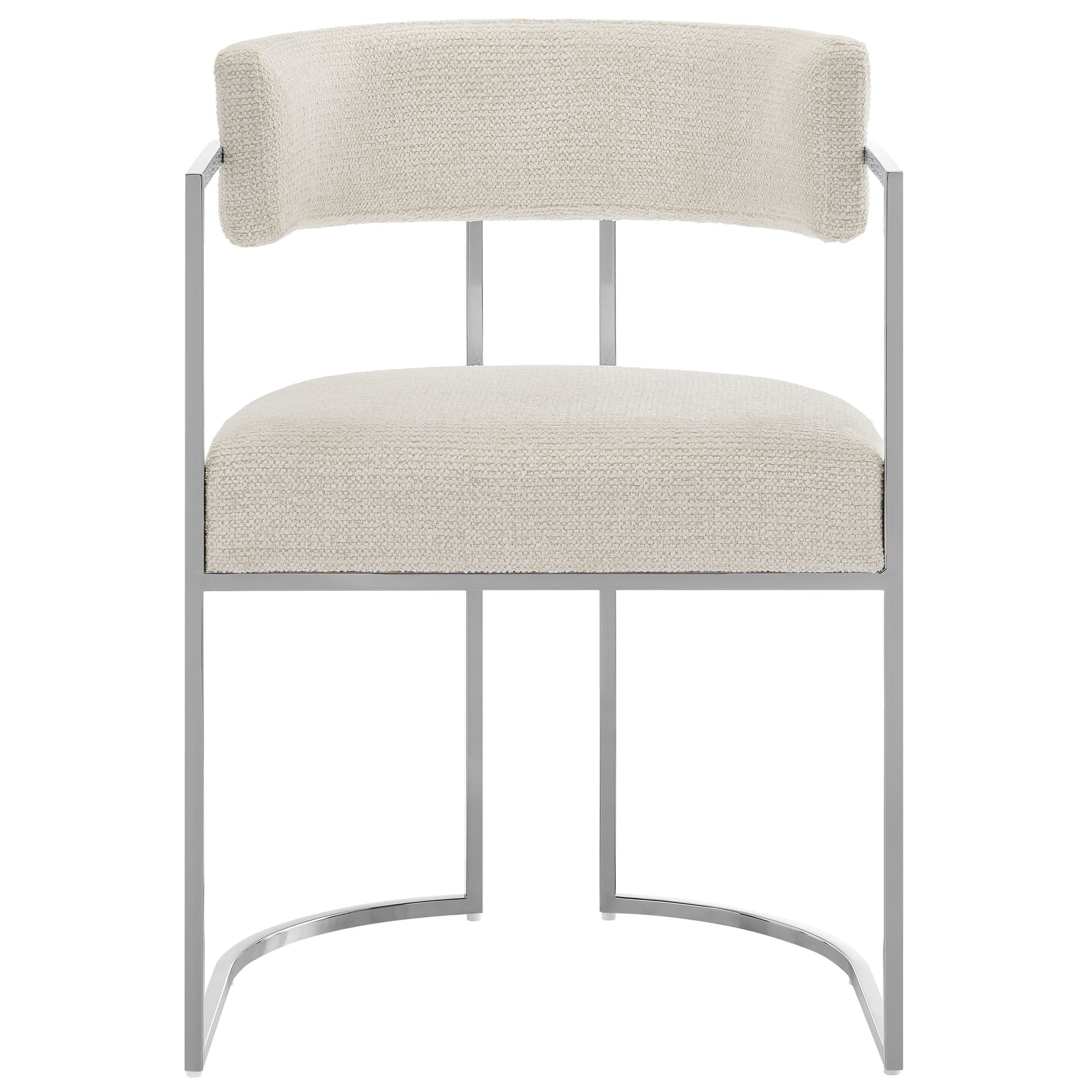 Huron Curved Back Fabric and Metal Dining Accent Chair by Modway - Best Buy Furniture
