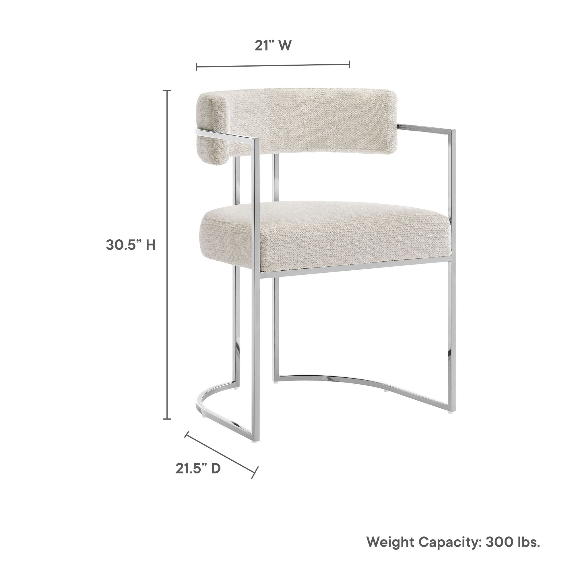 Huron Curved Back Fabric and Metal Dining Accent Chair by Modway - Best Buy Furniture