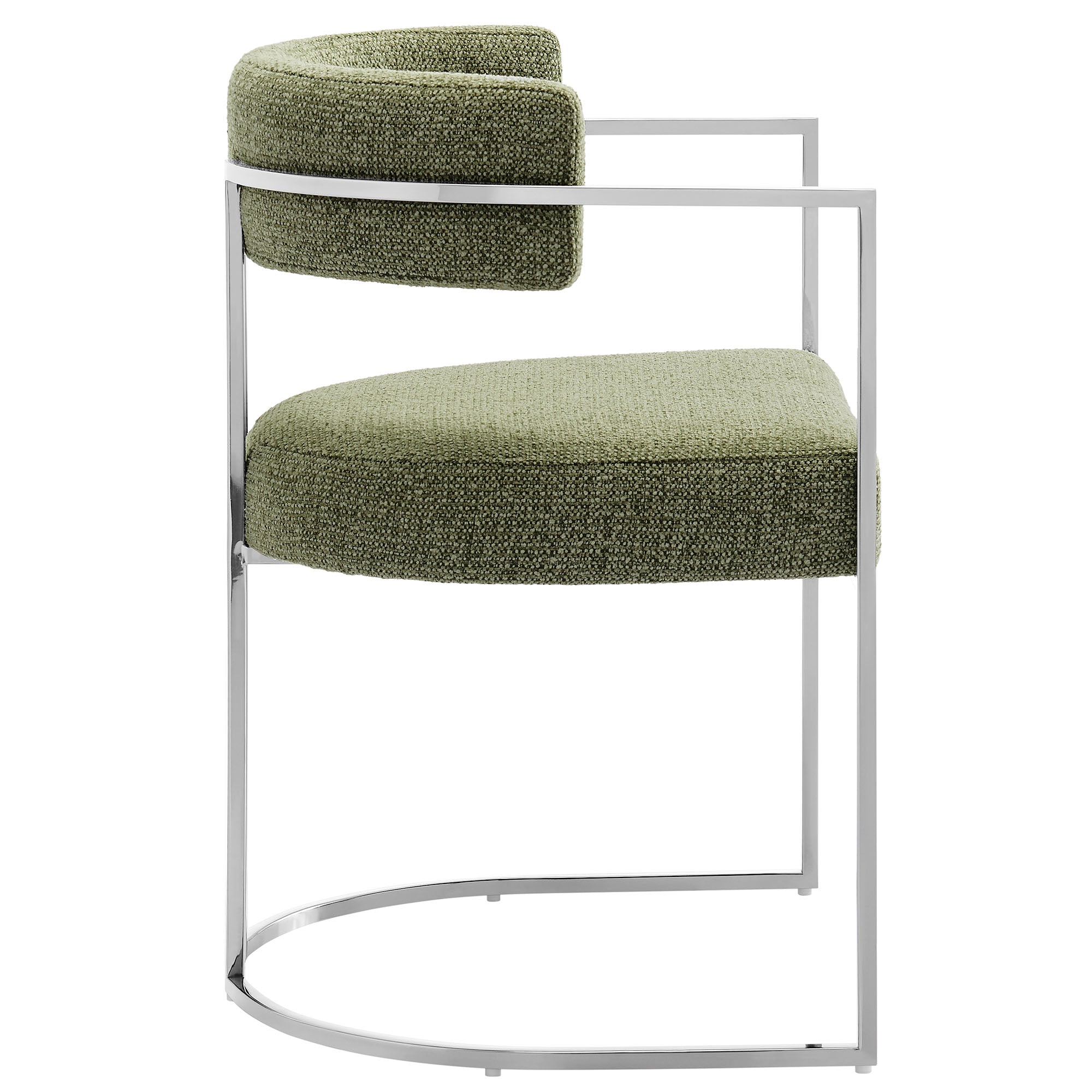 Huron Curved Back Fabric and Metal Dining Accent Chair by Modway - Best Buy Furniture