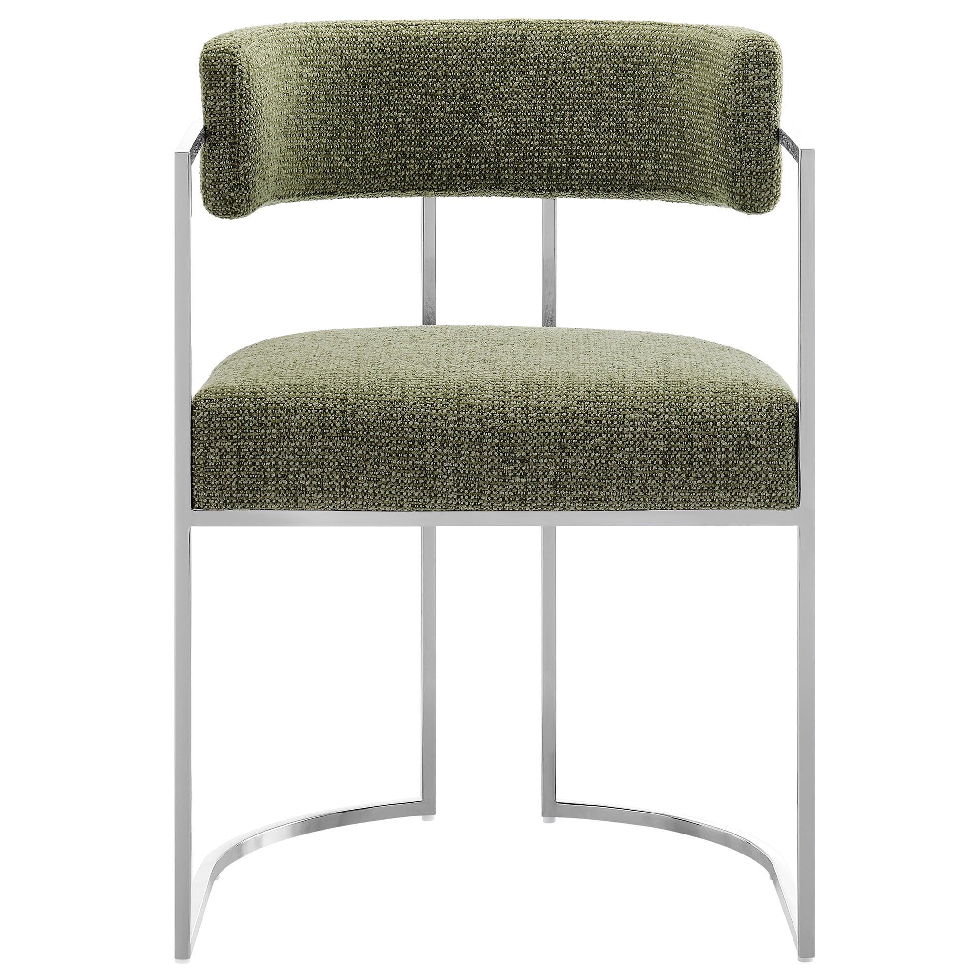Huron Curved Back Fabric and Metal Dining Accent Chair by Modway - Best Buy Furniture