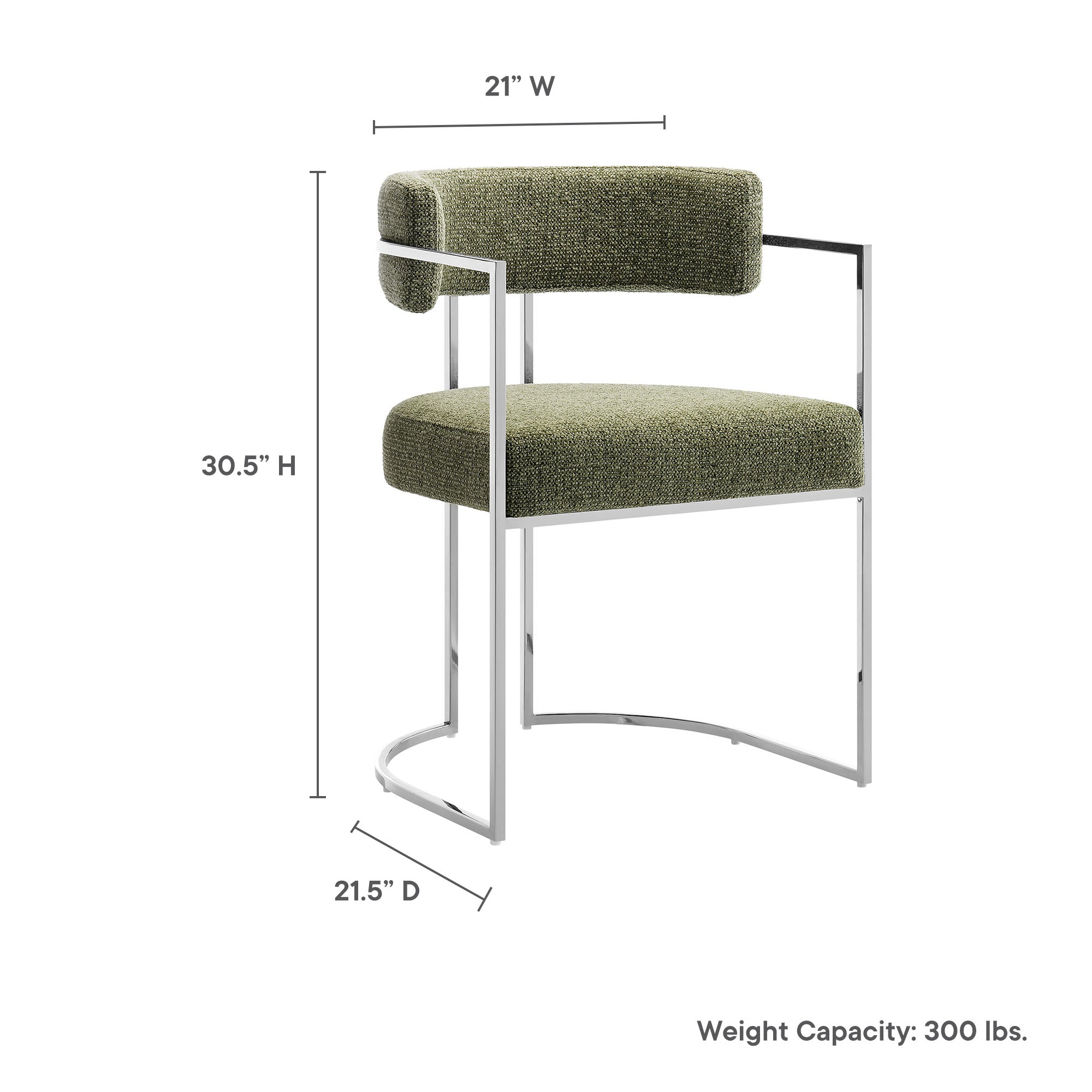 Huron Curved Back Fabric and Metal Dining Accent Chair by Modway - Best Buy Furniture