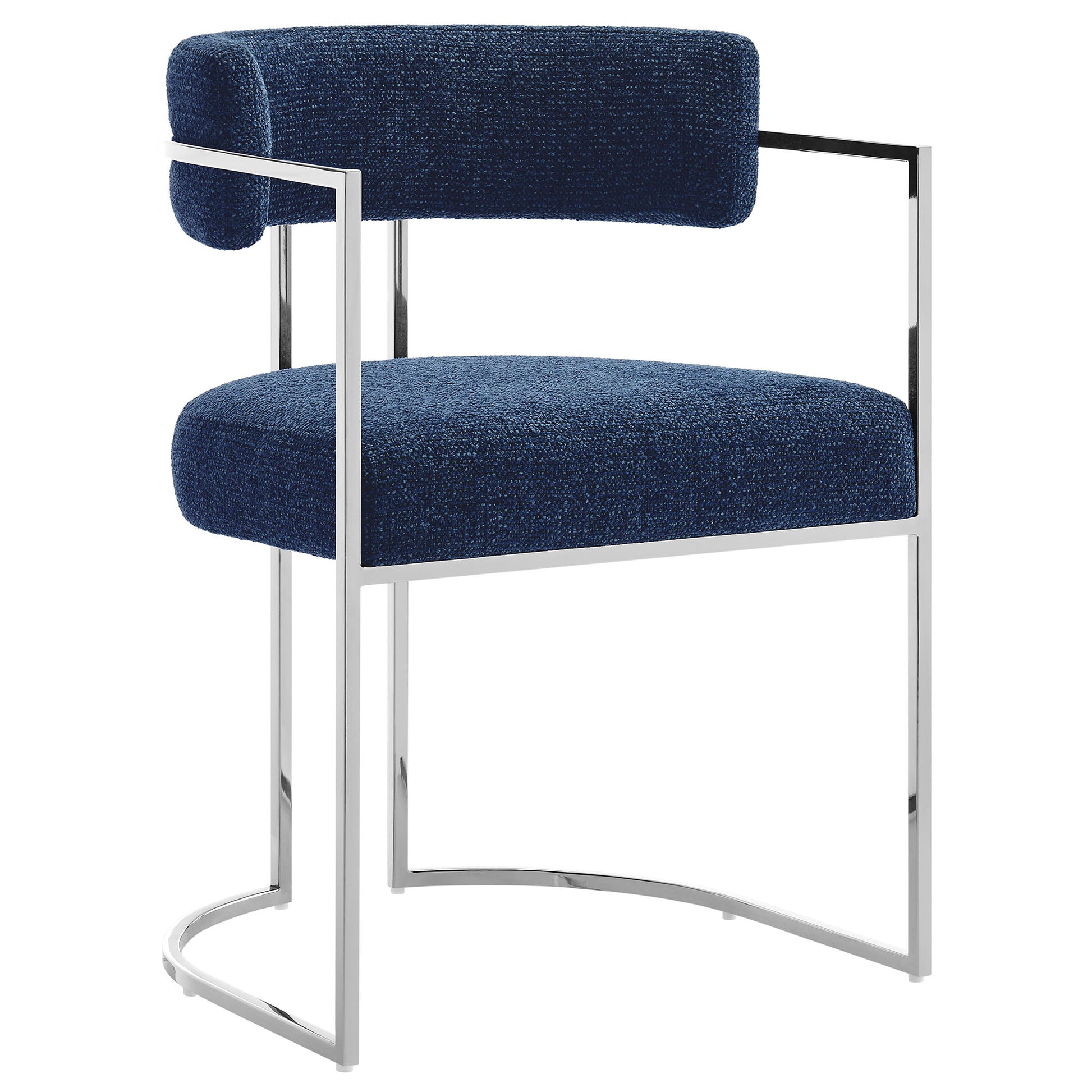 Huron Curved Back Fabric and Metal Dining Accent Chair by Modway - Best Buy Furniture