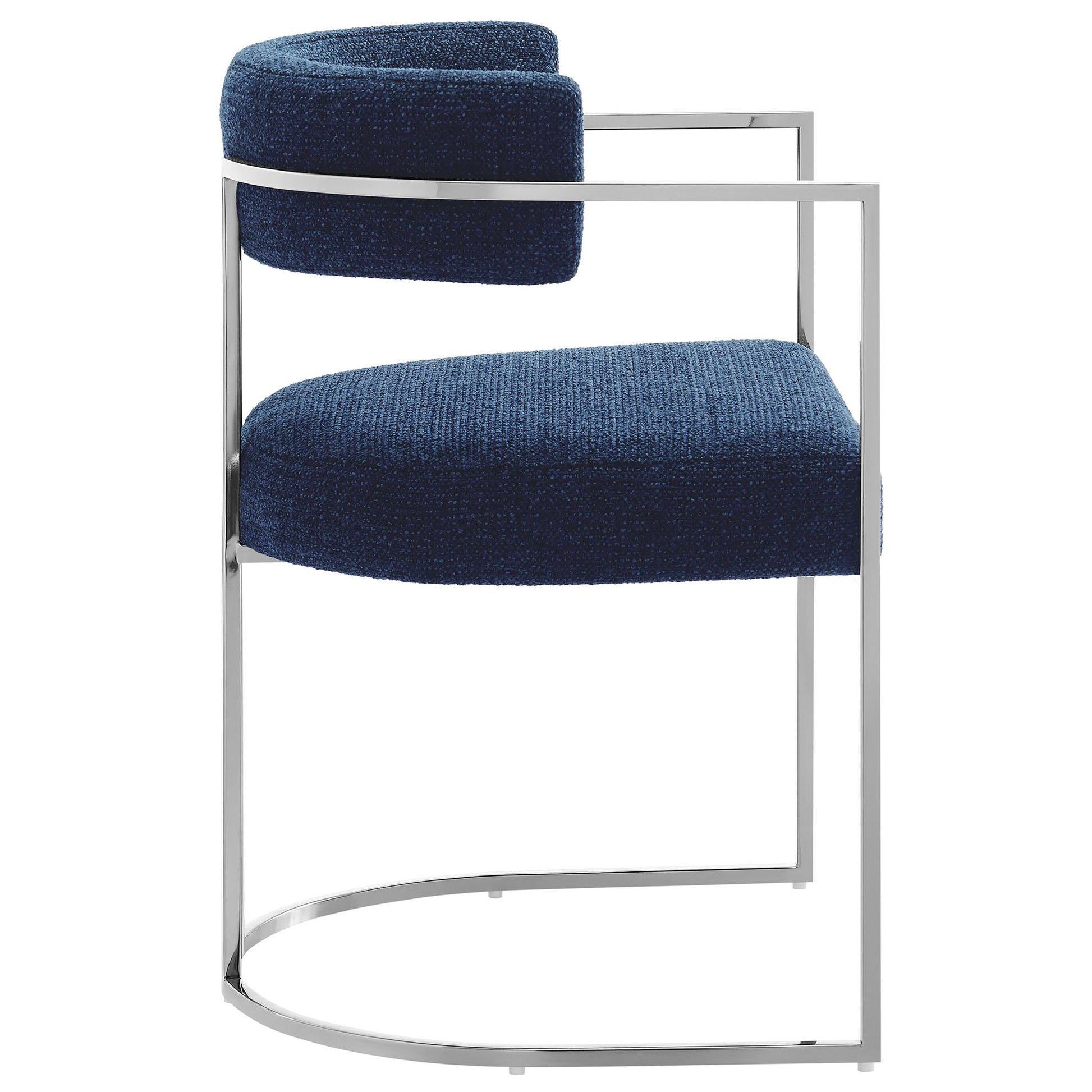 Huron Curved Back Fabric and Metal Dining Accent Chair by Modway - Best Buy Furniture