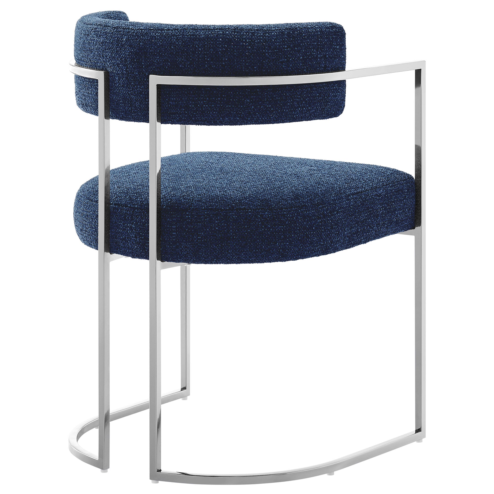 Huron Curved Back Fabric and Metal Dining Accent Chair by Modway - Best Buy Furniture