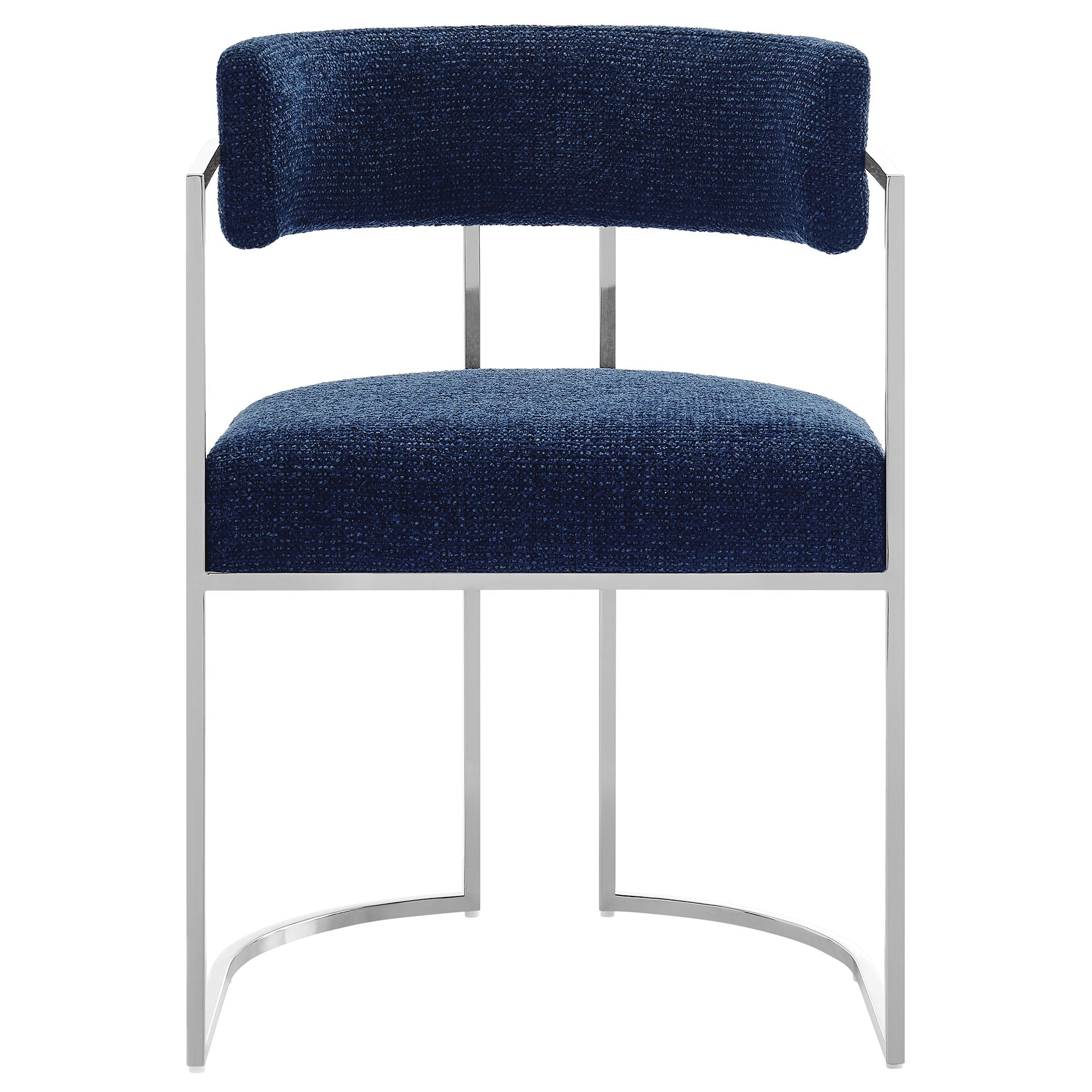 Huron Curved Back Fabric and Metal Dining Accent Chair by Modway - Best Buy Furniture