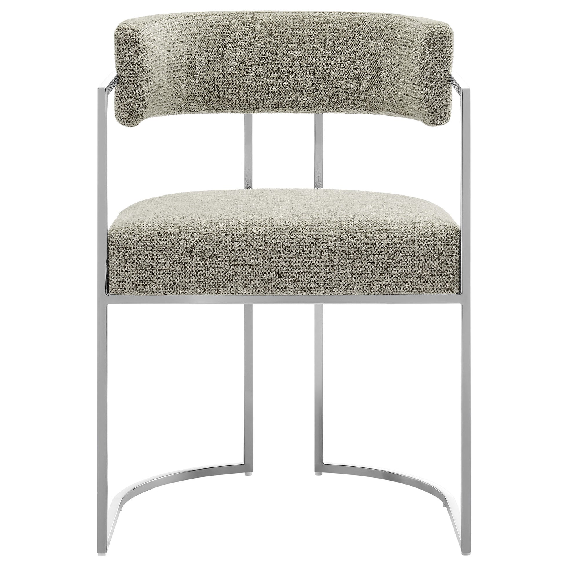 Huron Curved Back Fabric and Metal Dining Accent Chair by Modway - Best Buy Furniture