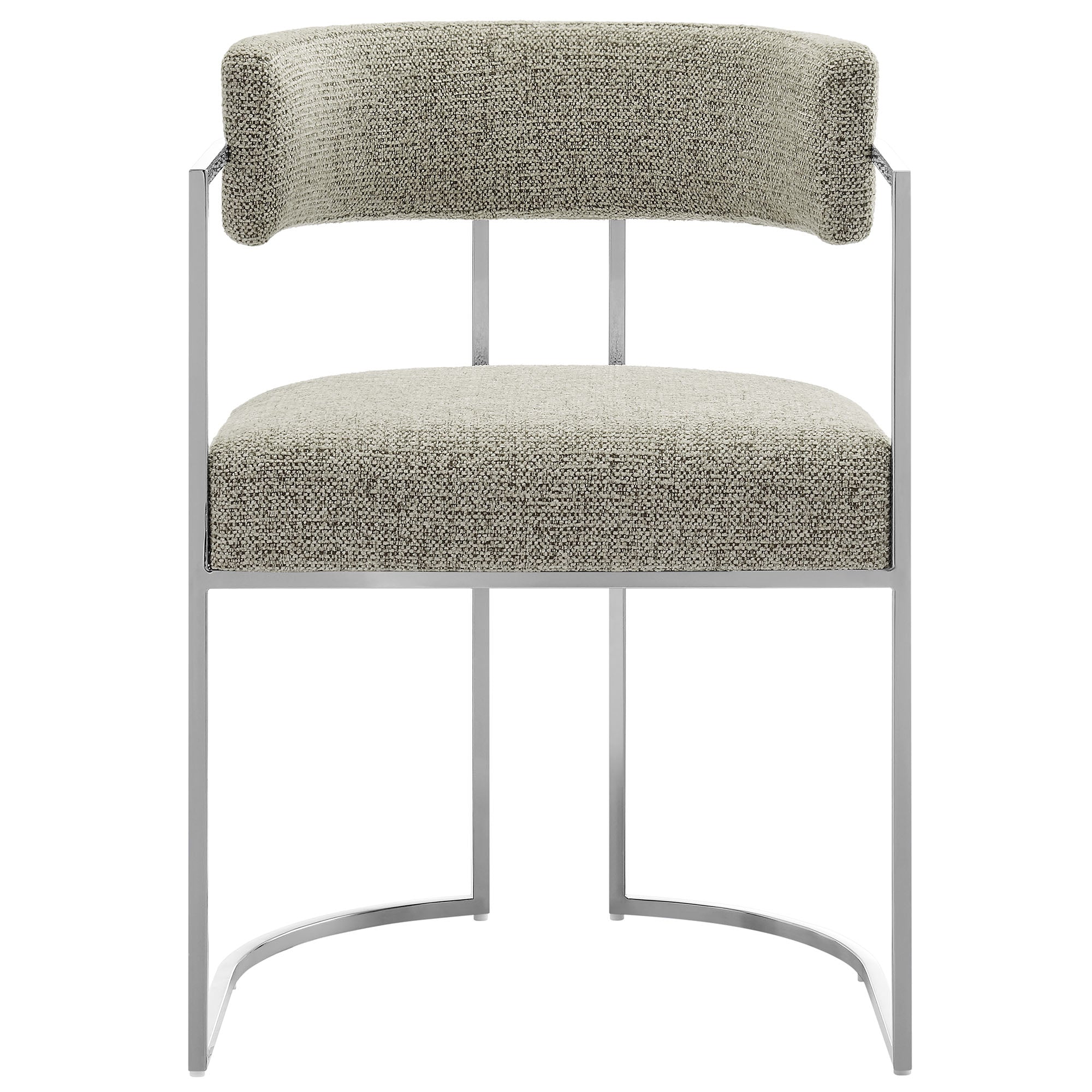 Huron Curved Back Fabric and Metal Dining Accent Chair by Modway - Best Buy Furniture