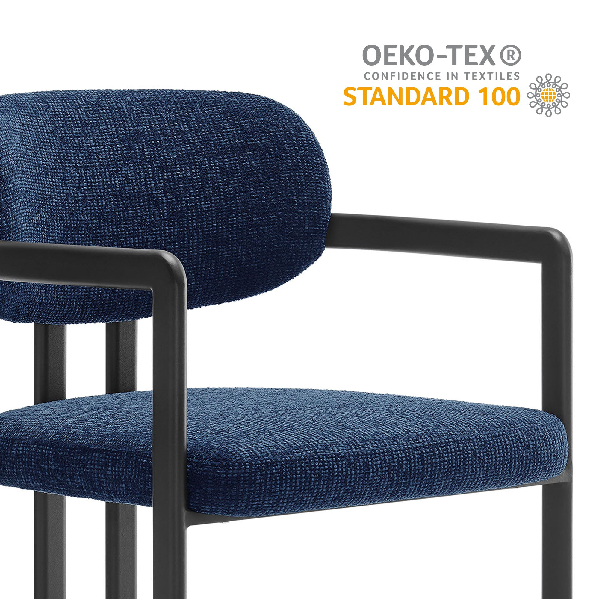 Elio Barrel Fabric and Metal Dining Chair by Modway - Best Buy Furniture