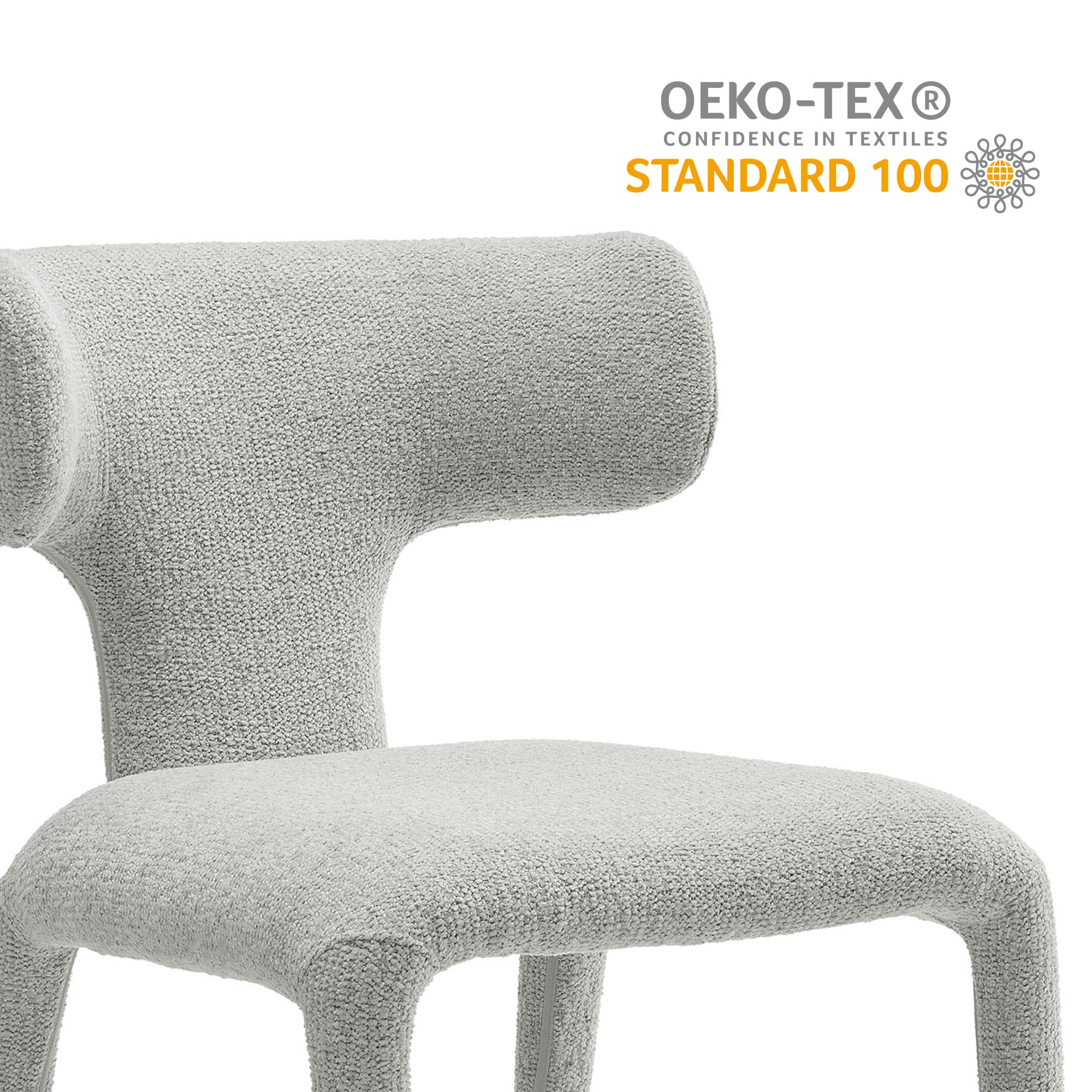 Stellan Curved Back Boucle Upholstered Dining Chair Set of 2 by Modway - Best Buy Furniture