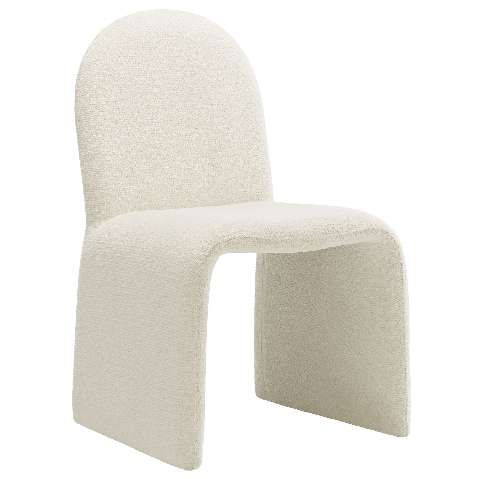 Junia Boucle Upholstered Arch Armless Dining Chair by Modway - Best Buy Furniture