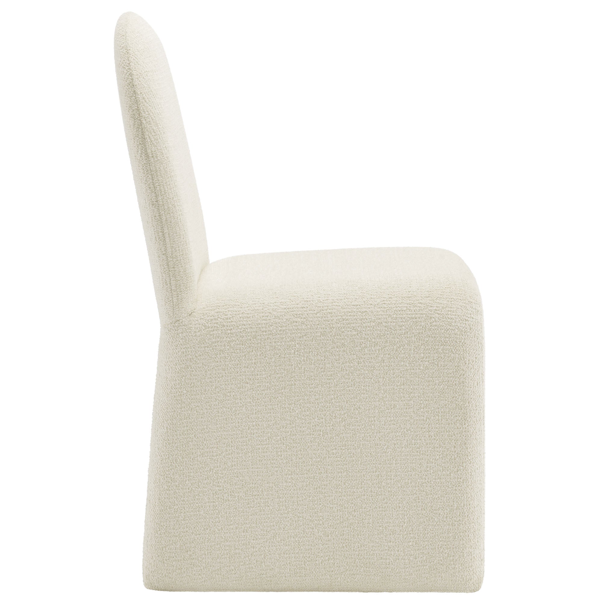 Junia Boucle Upholstered Arch Armless Dining Chair by Modway - Best Buy Furniture