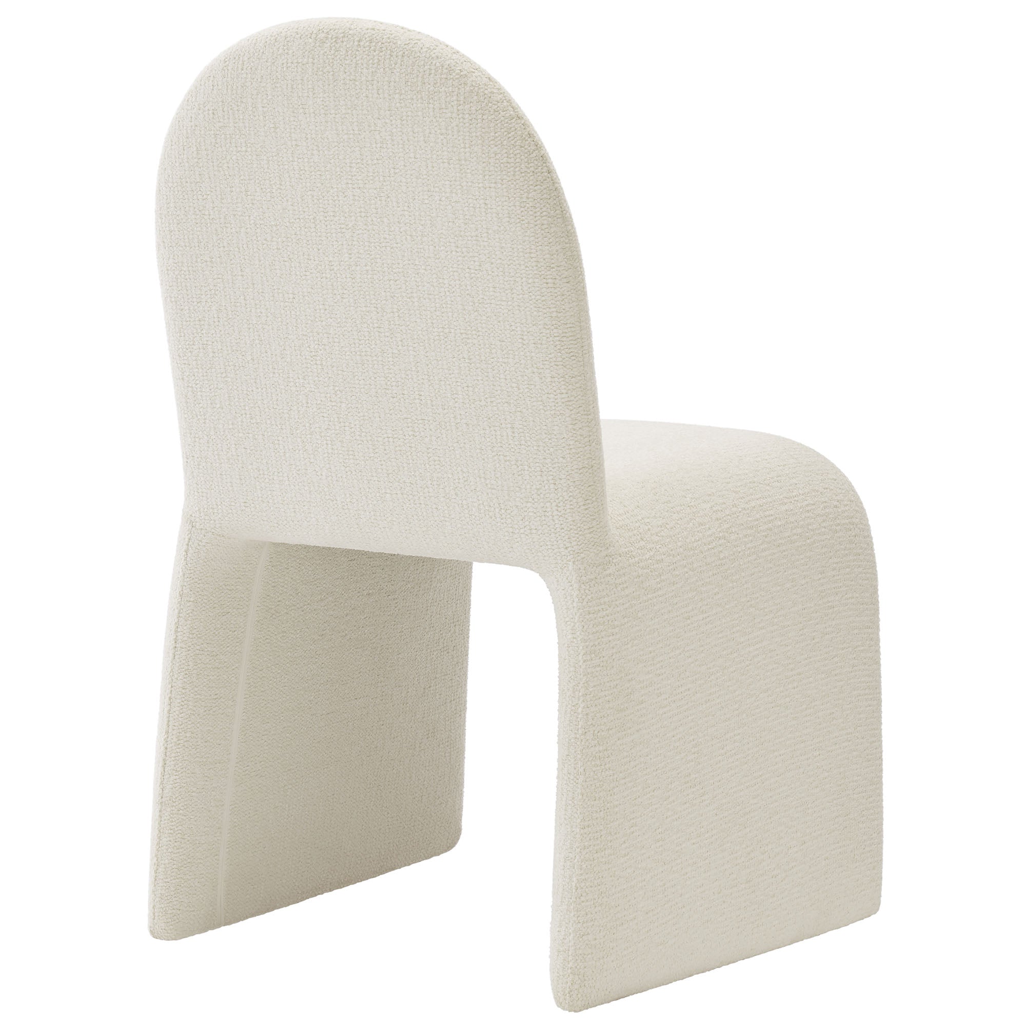 Junia Boucle Upholstered Arch Armless Dining Chair by Modway - Best Buy Furniture