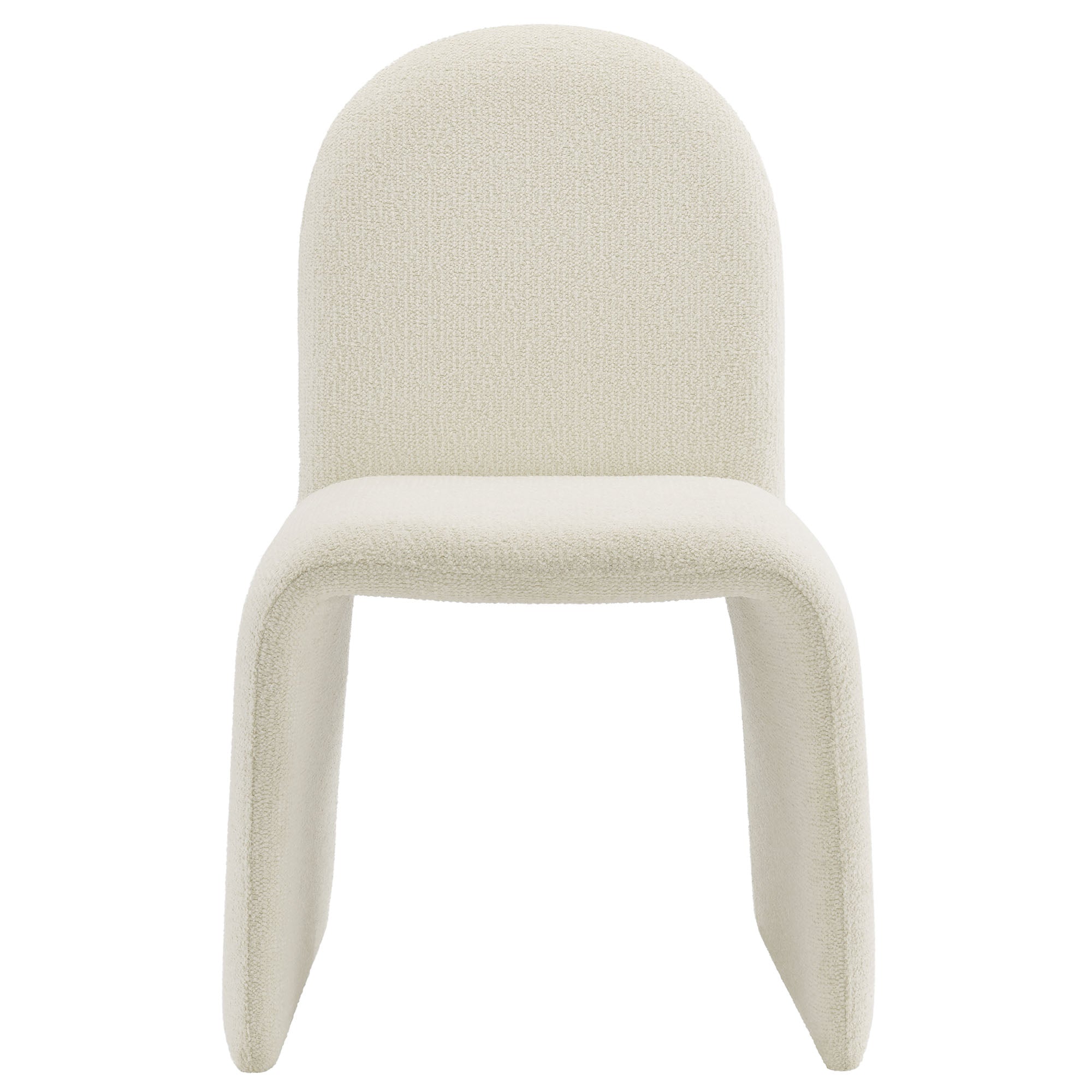 Junia Boucle Upholstered Arch Armless Dining Chair by Modway - Best Buy Furniture