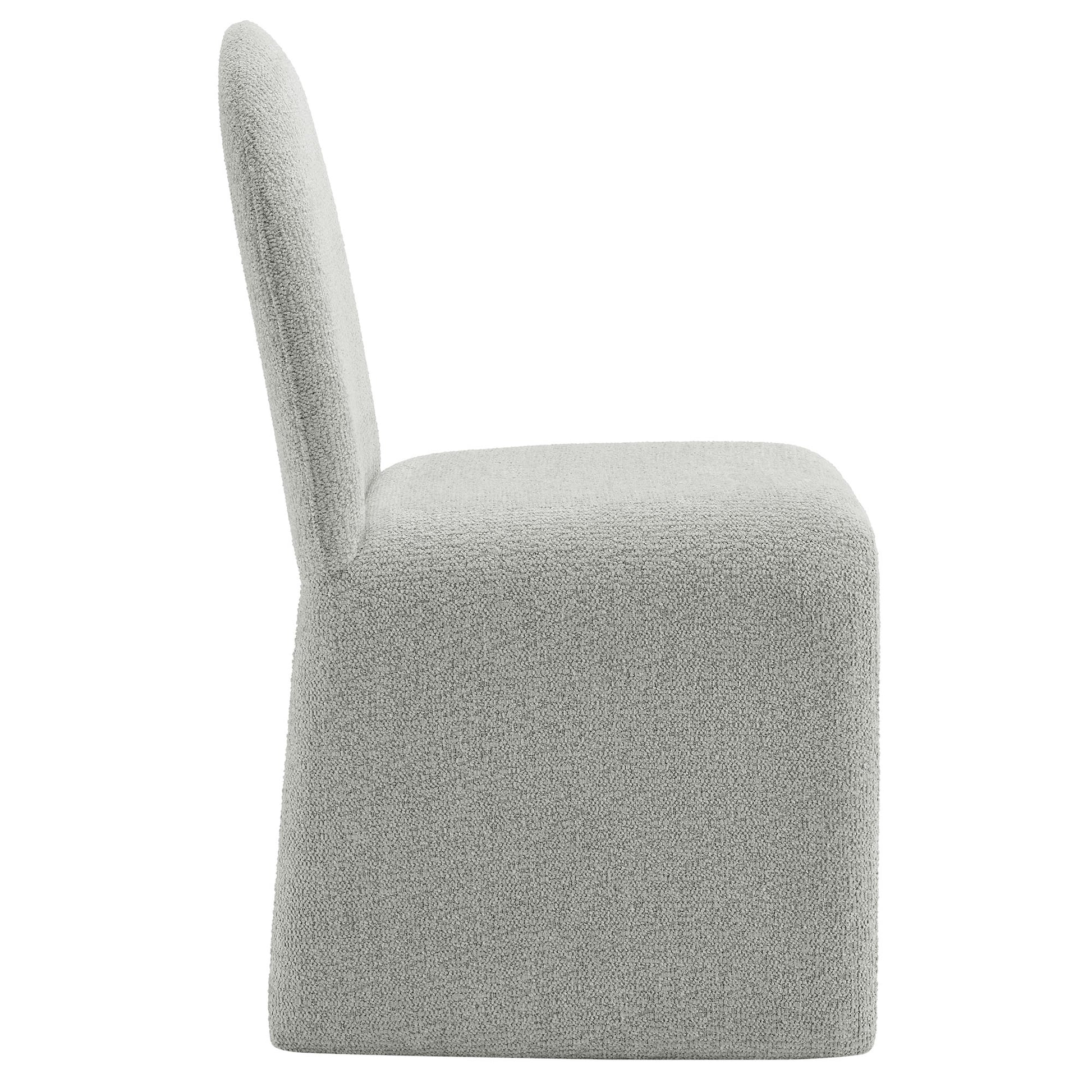 Junia Boucle Upholstered Arch Armless Dining Chair by Modway - Best Buy Furniture