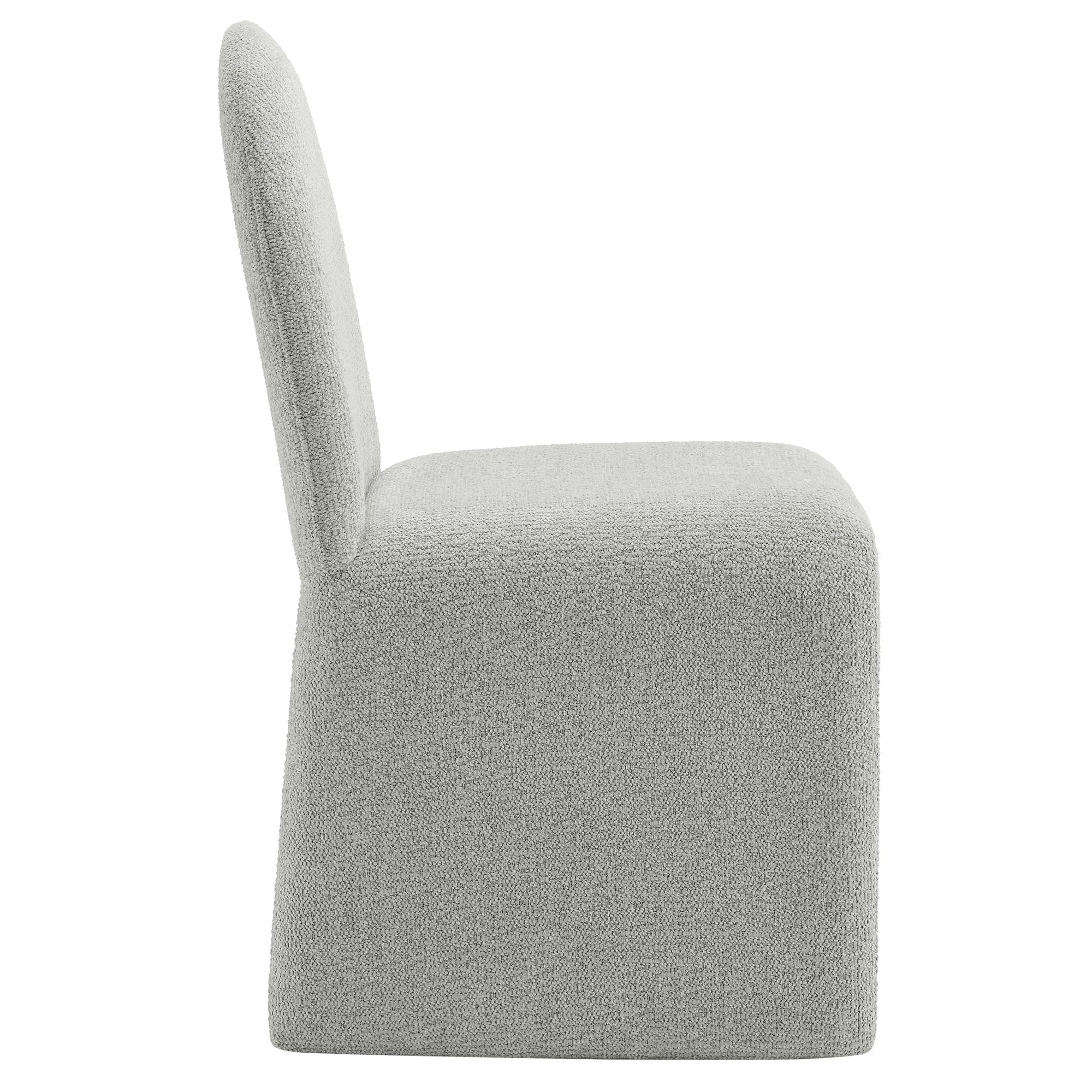 Junia Boucle Upholstered Arch Armless Dining Chair by Modway - Best Buy Furniture