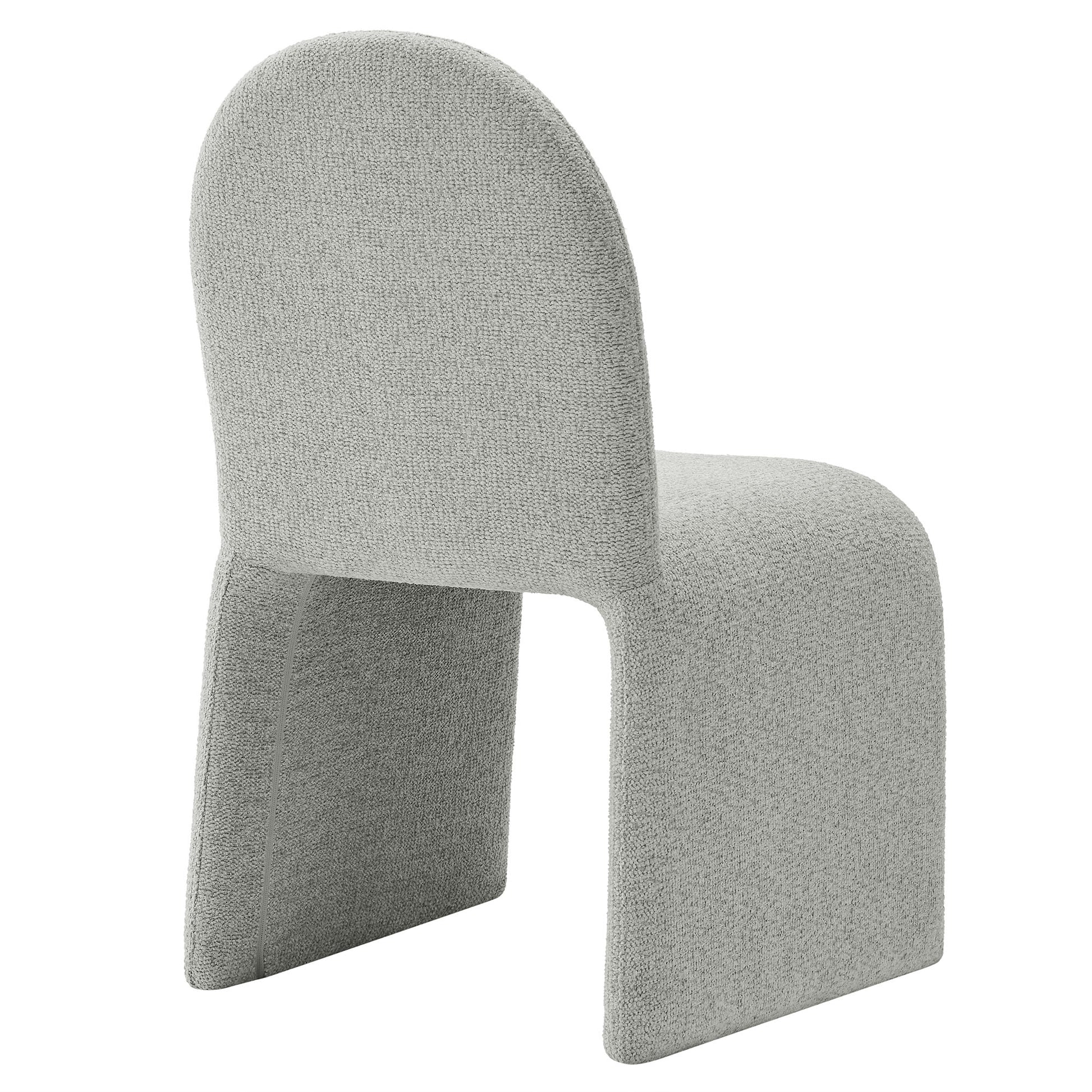 Junia Boucle Upholstered Arch Armless Dining Chair by Modway - Best Buy Furniture
