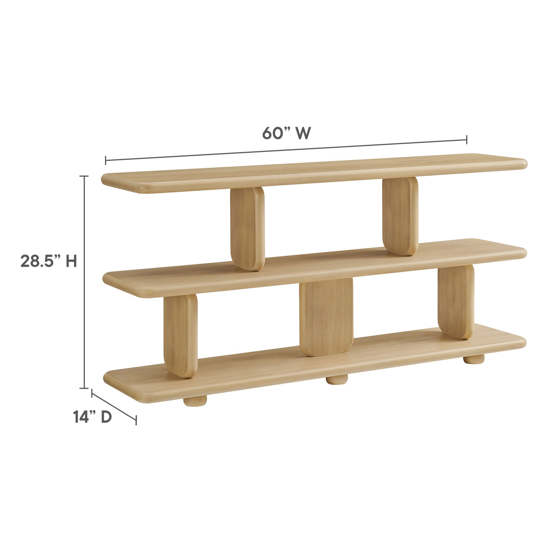Lyle Sculptural 2-Tier Bookshelf by Modway - Best Buy Furniture