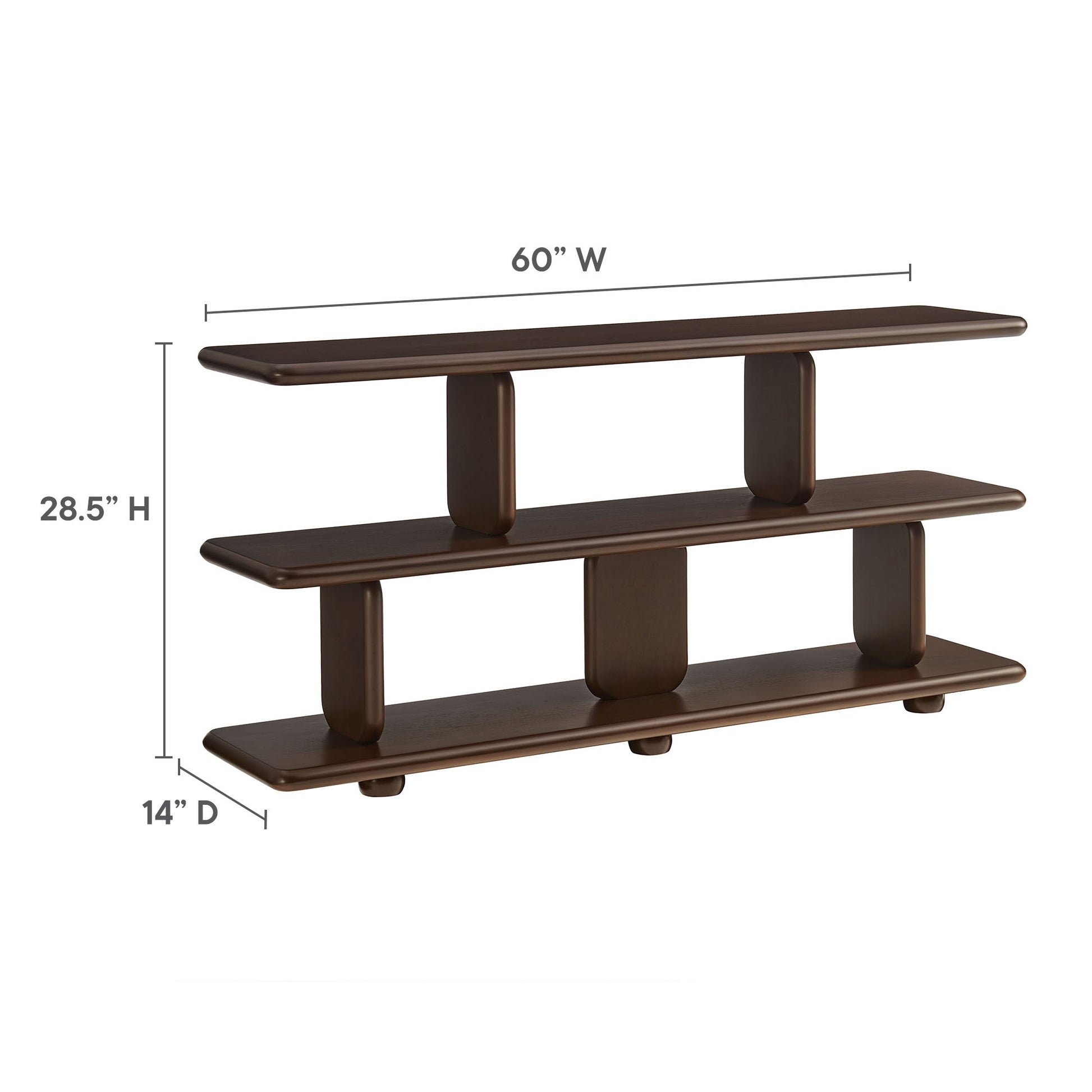 Lyle Sculptural 2-Tier Bookshelf by Modway - Best Buy Furniture