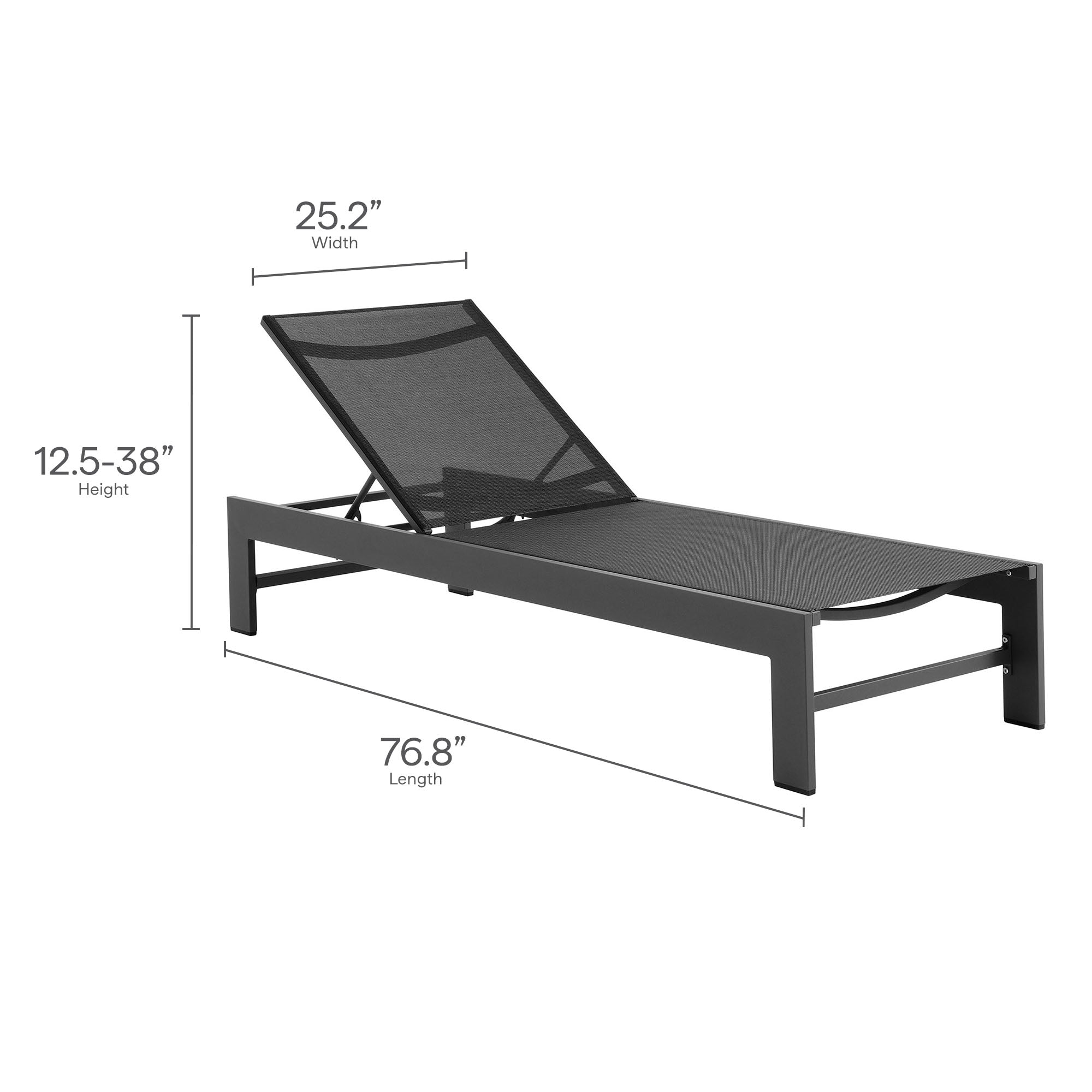 Tahoe Outdoor Patio Mesh and Aluminum Chaise Lounge by Modway - Best Buy Furniture