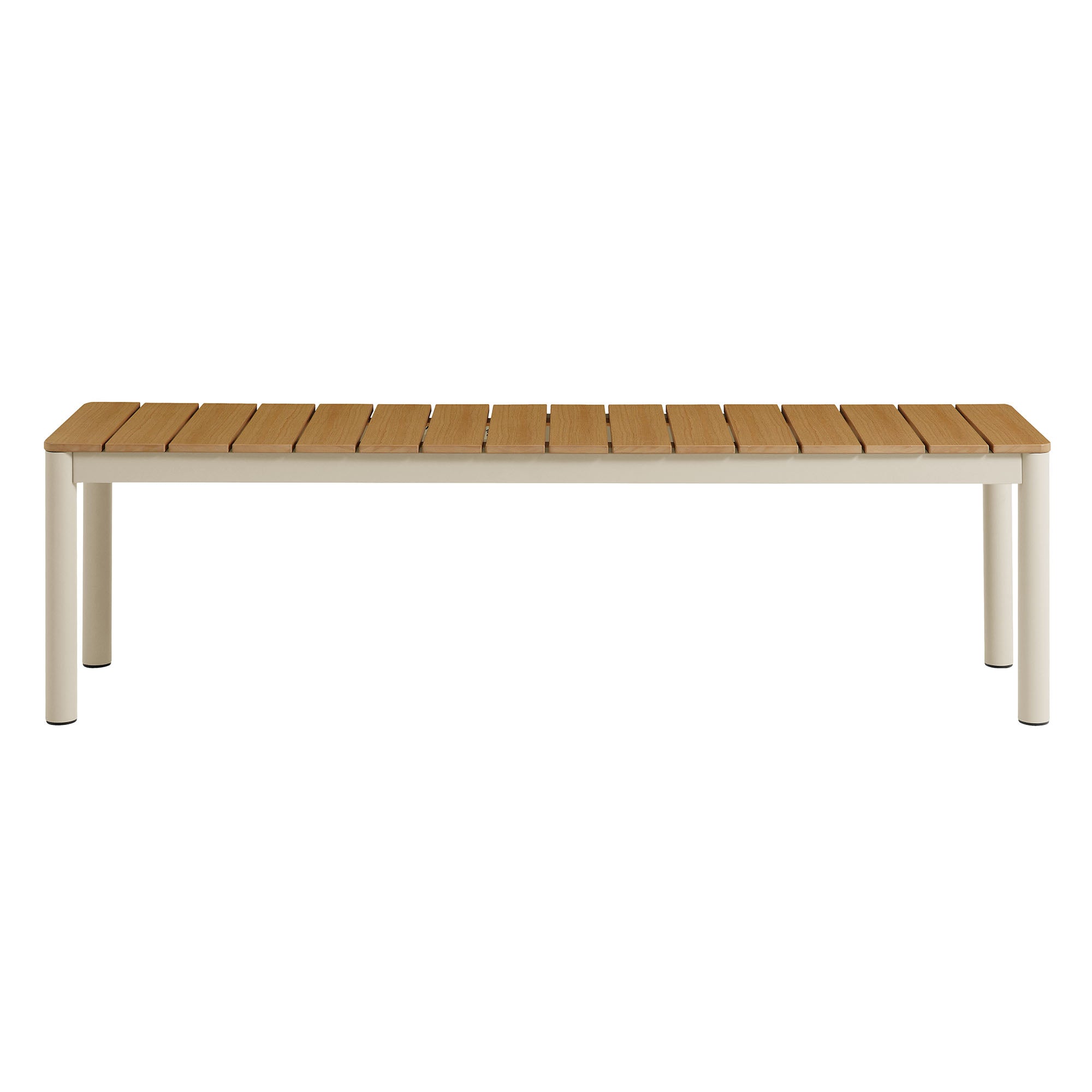 Finn Outdoor Patio Aluminum Bench with Faux Wood Top Set of 2 by Modway - Best Buy Furniture