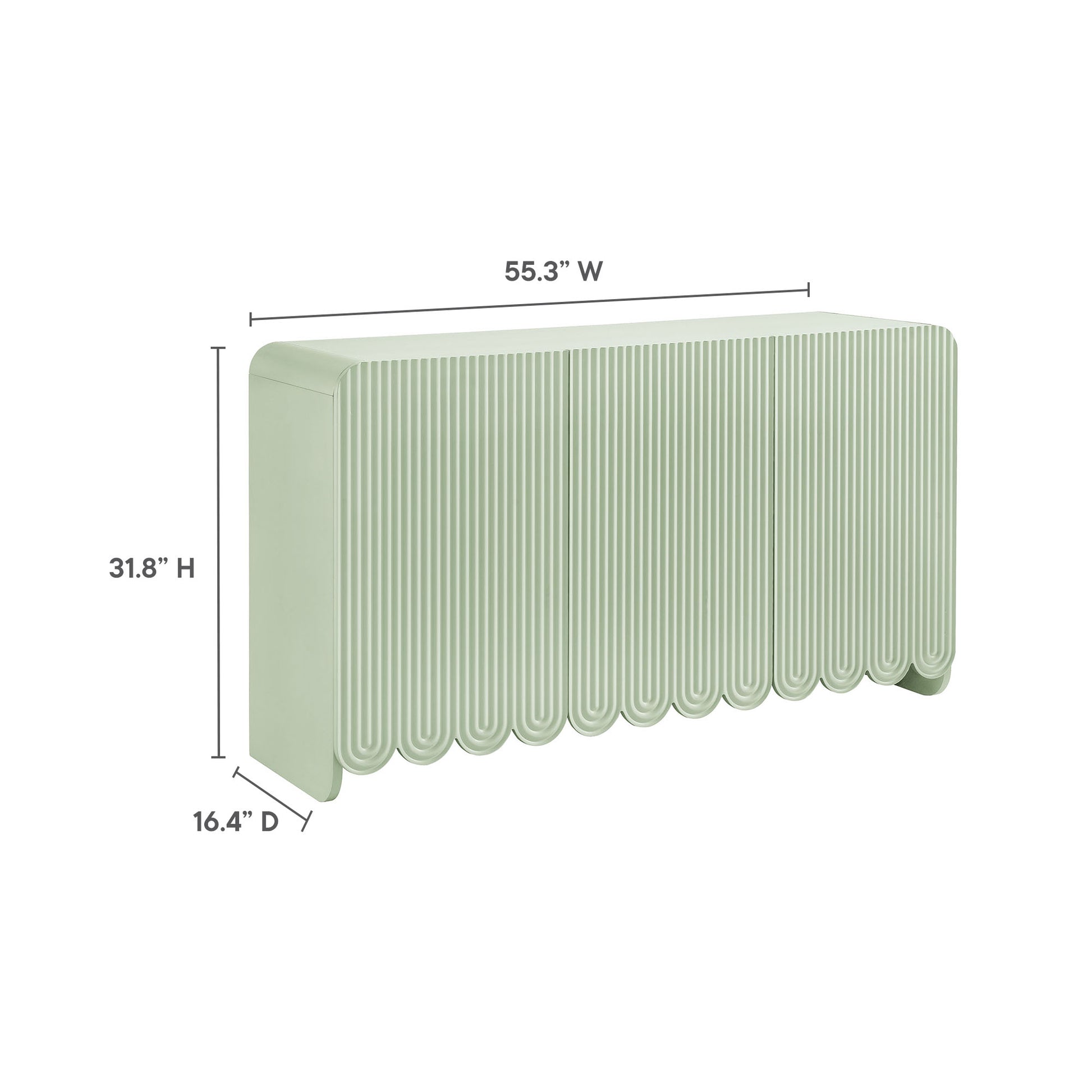 Dahlia Fluted and Scalloped Sideboard Storage Cabinet by Modway - Best Buy Furniture