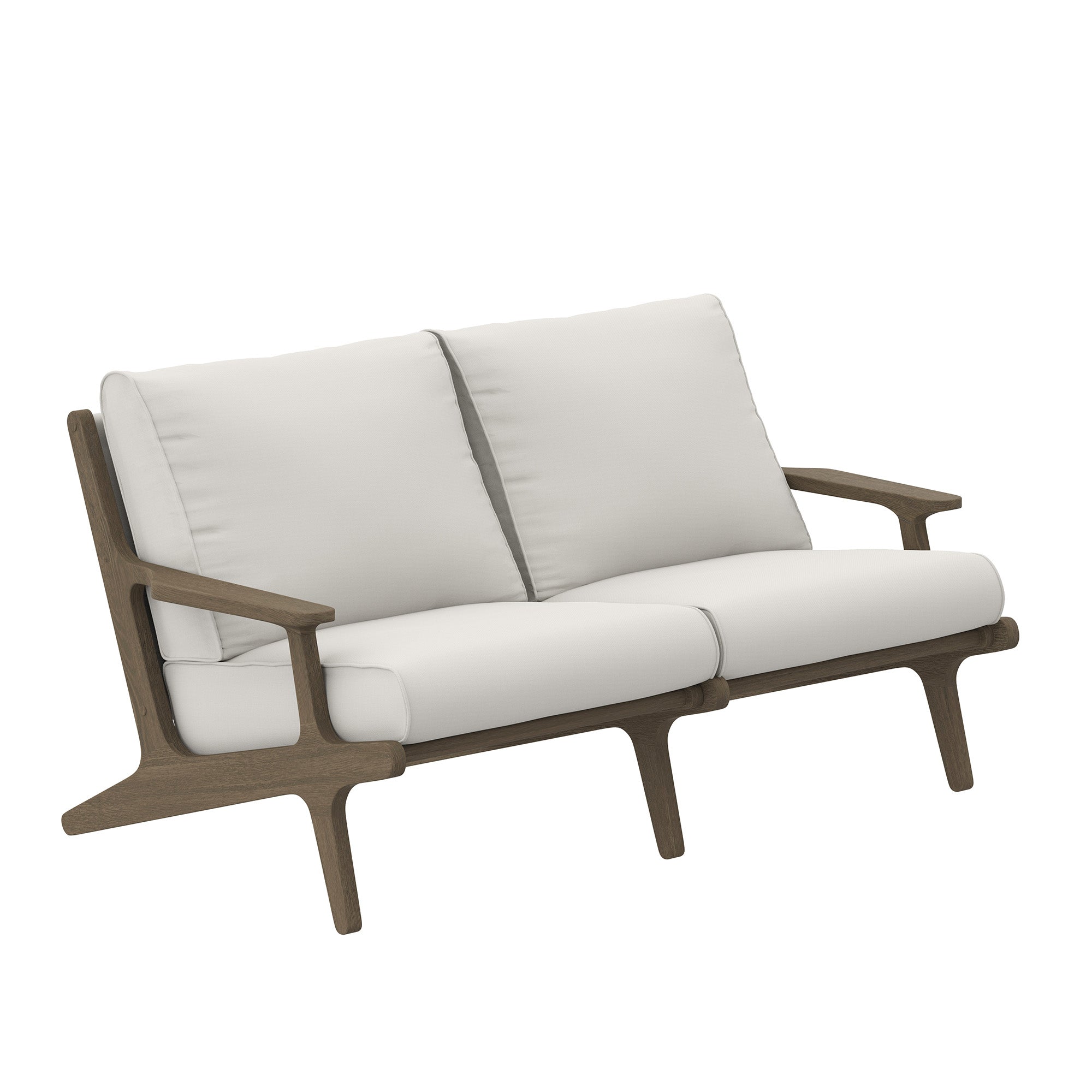 Saratoga Outdoor Patio Teak Wood Loveseat by Modway - Best Buy Furniture