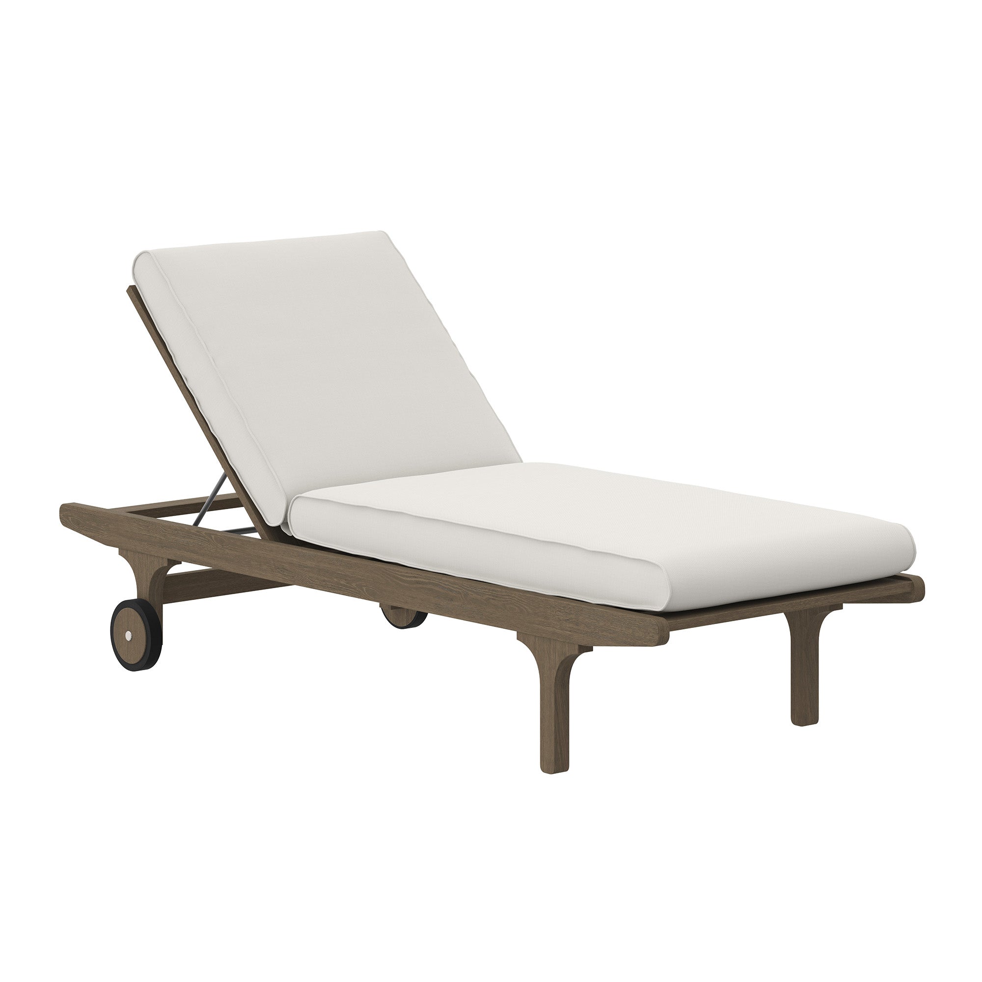 Saratoga Outdoor Patio Teak Chaise Lounge Chair by Modway - Best Buy Furniture